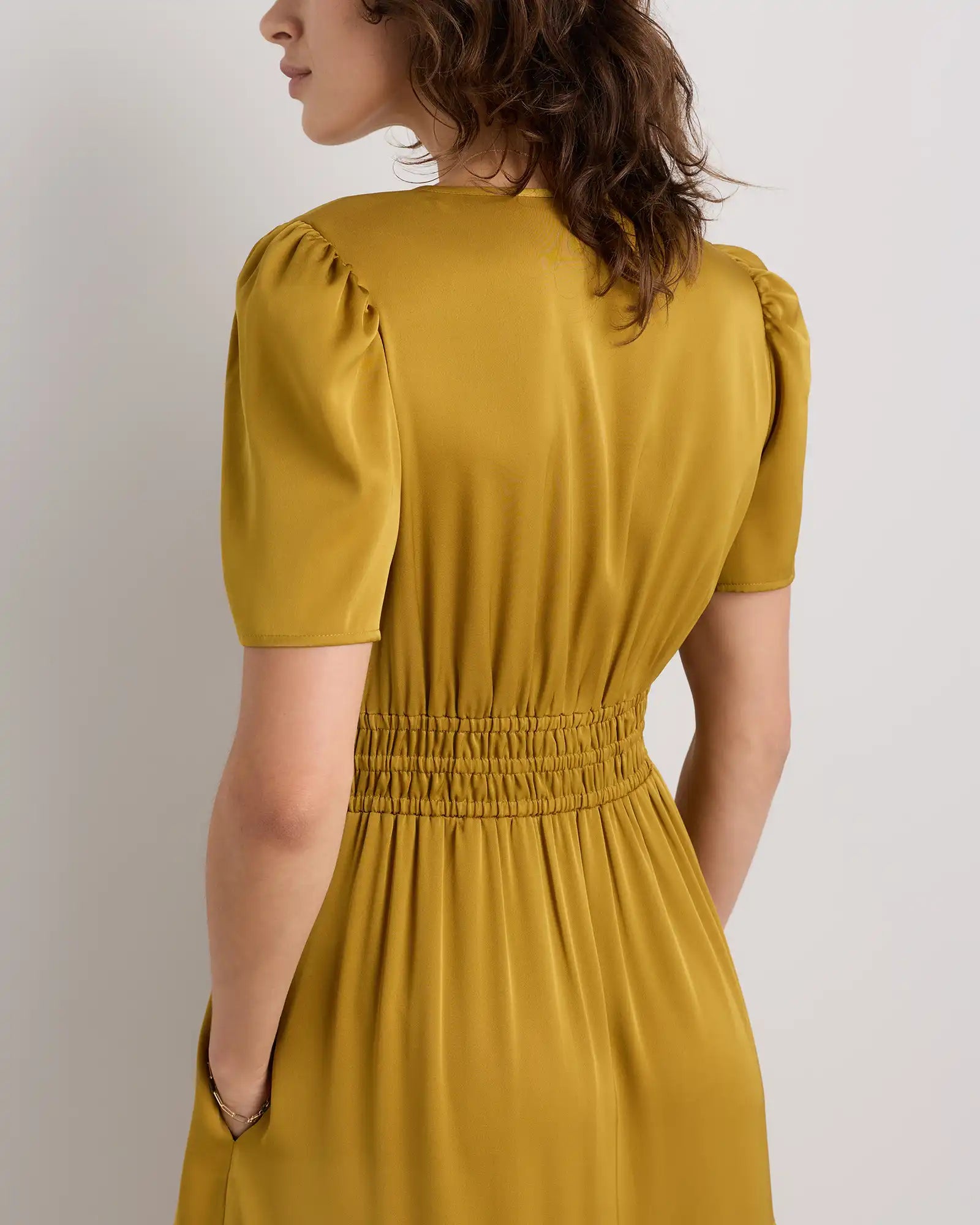 Washable Stretch Silk Tiered Maxi Dress