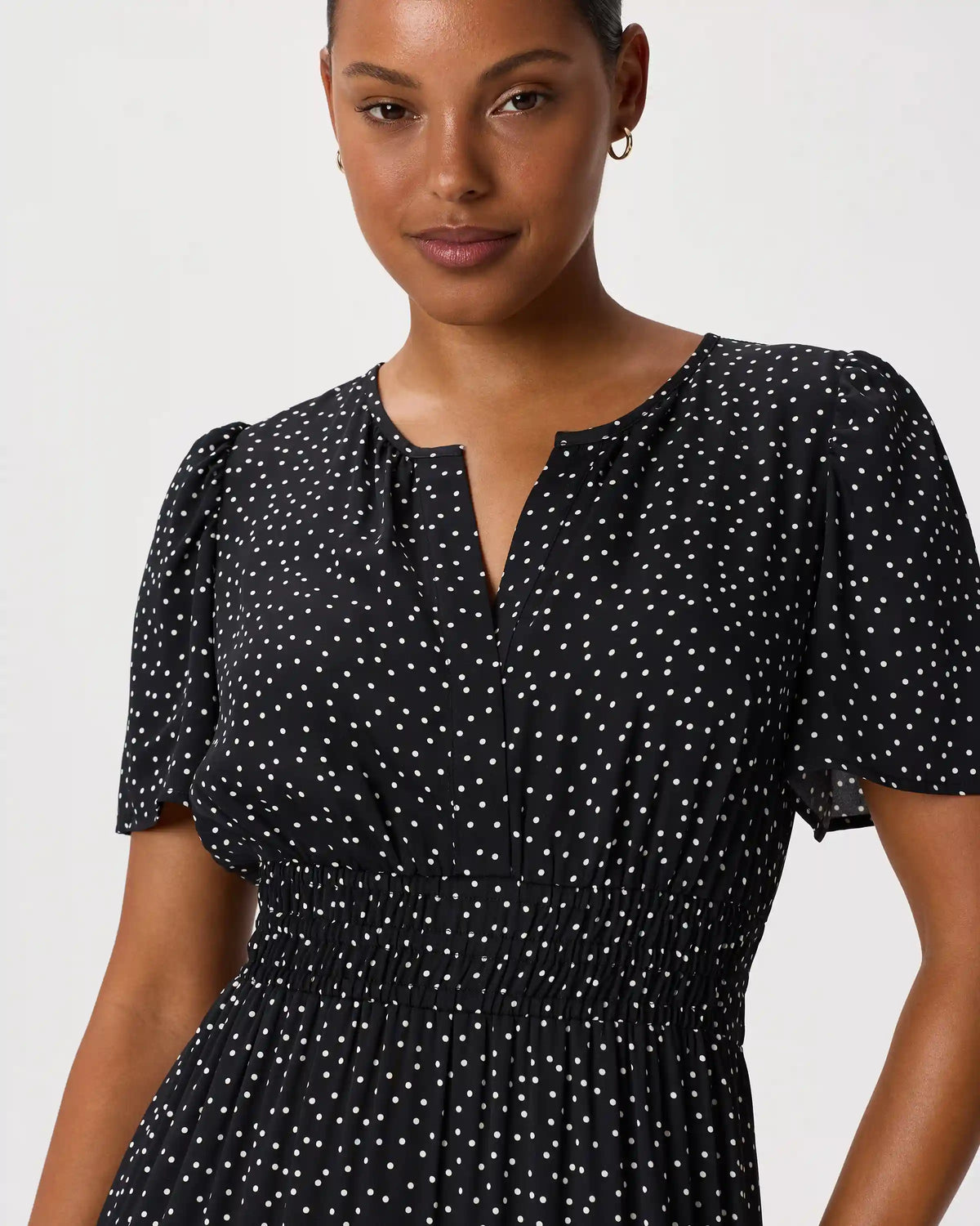 Washable Stretch Silk Tiered Maxi Dress