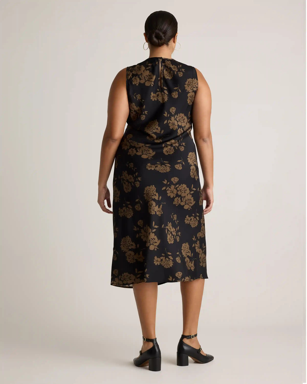 Washable Stretch Silk Tank Midi Dress