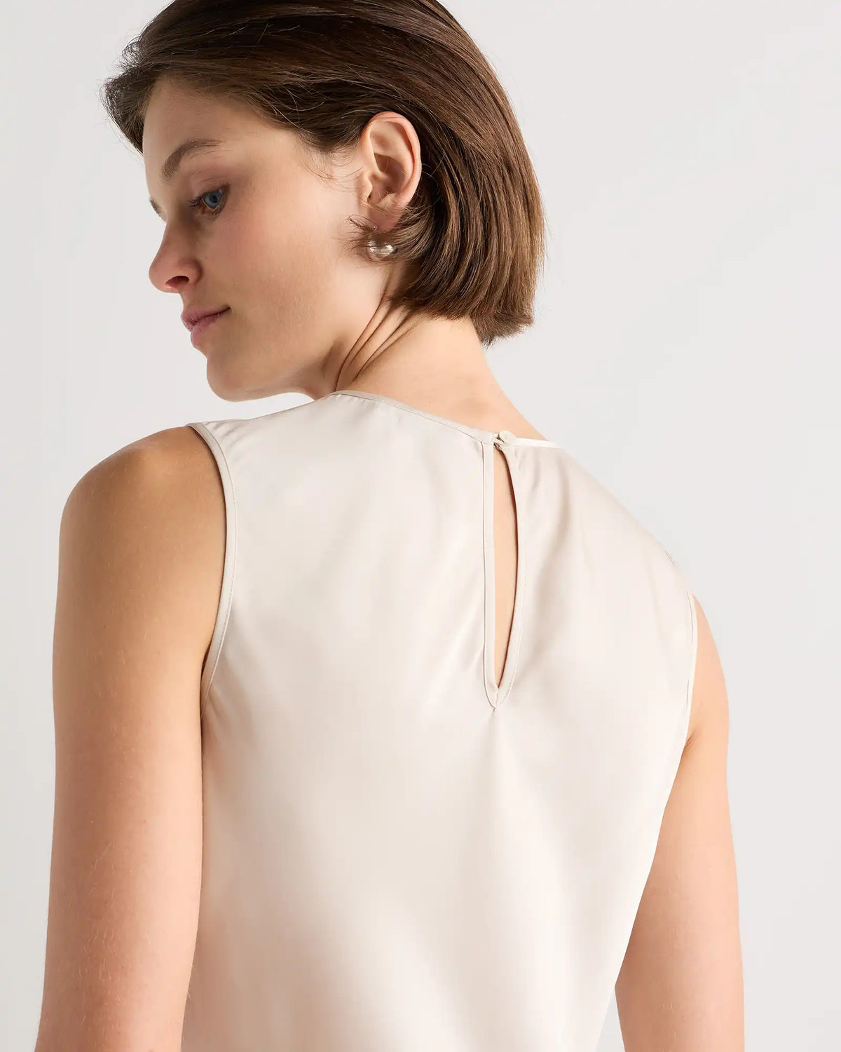 Washable Stretch Silk Tank Midi Dress