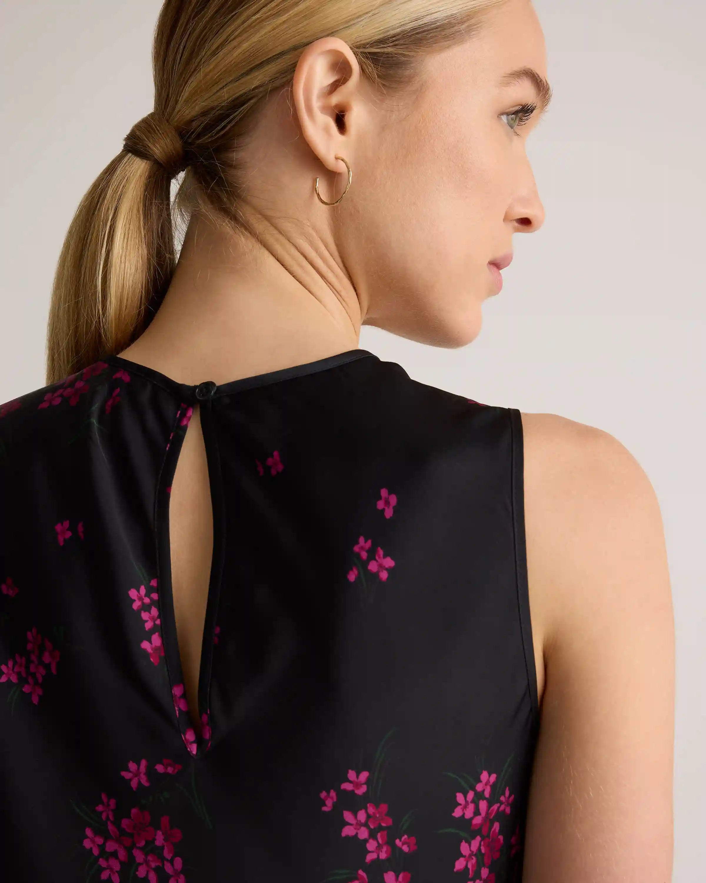 Washable Stretch Silk Tank Midi Dress