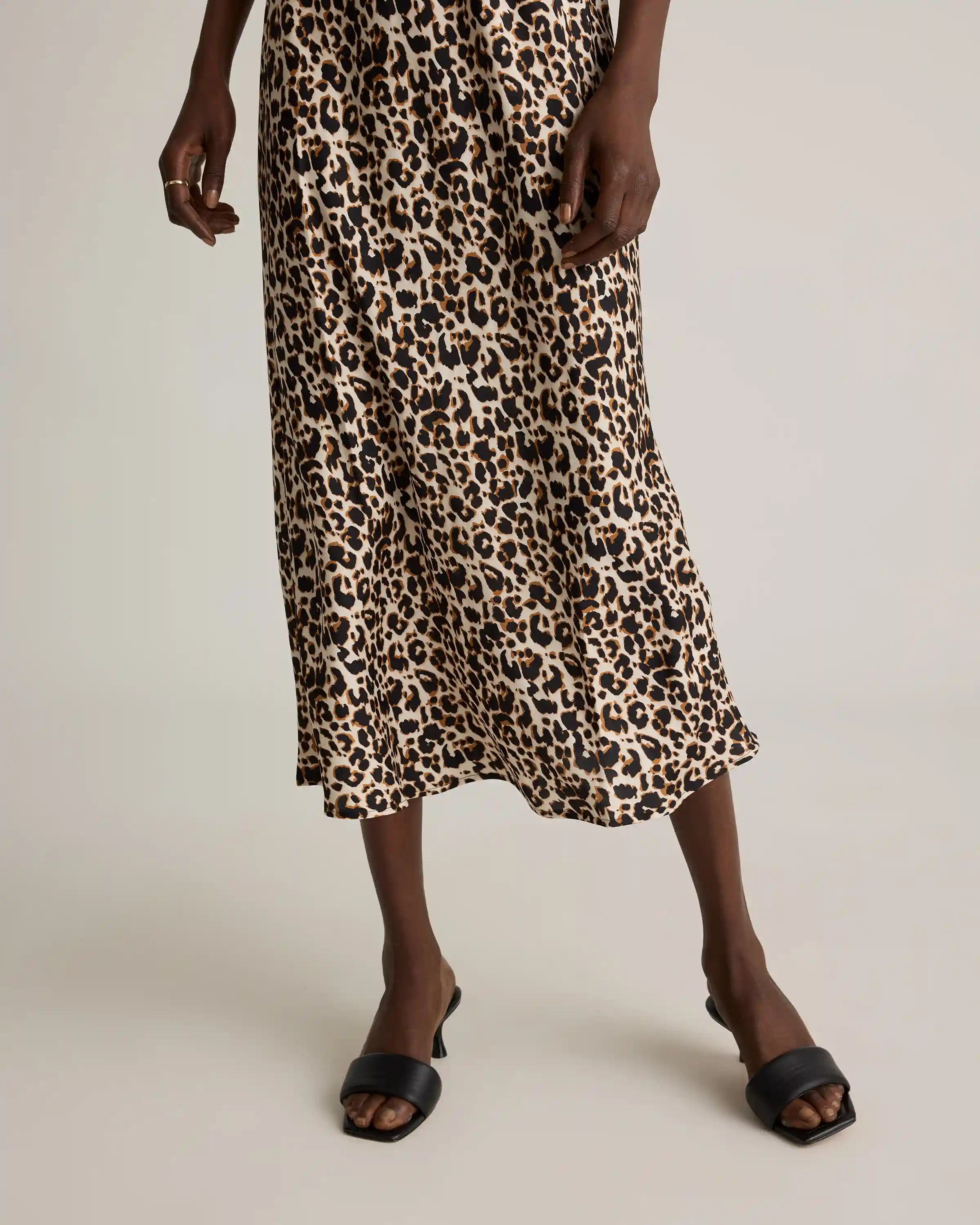Washable Stretch Silk Tank Midi Dress