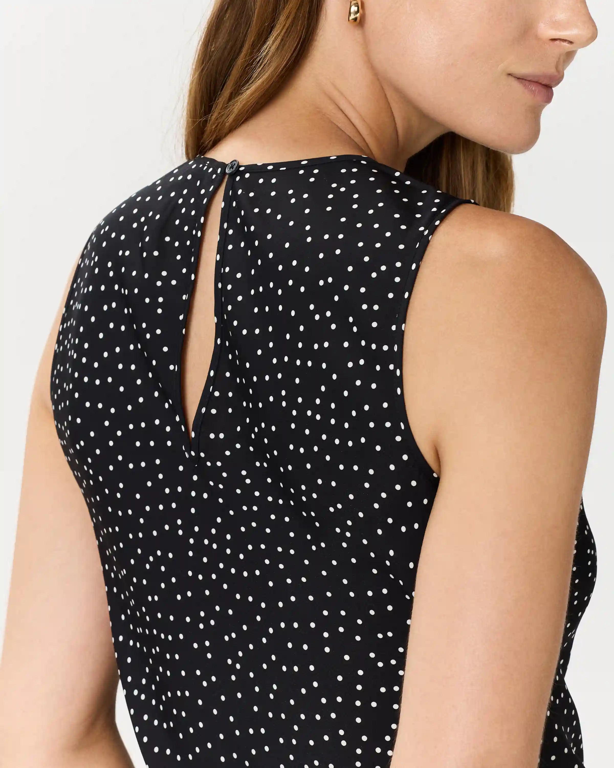 Washable Stretch Silk Tank Midi Dress