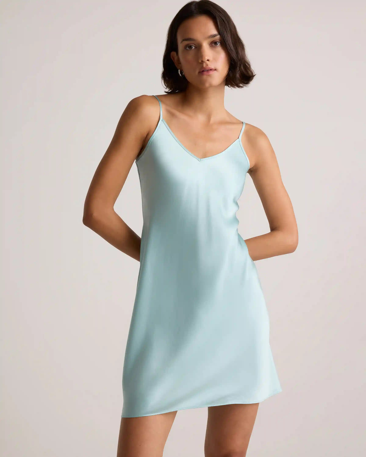 100% Washable Silk Mini Slip Dress