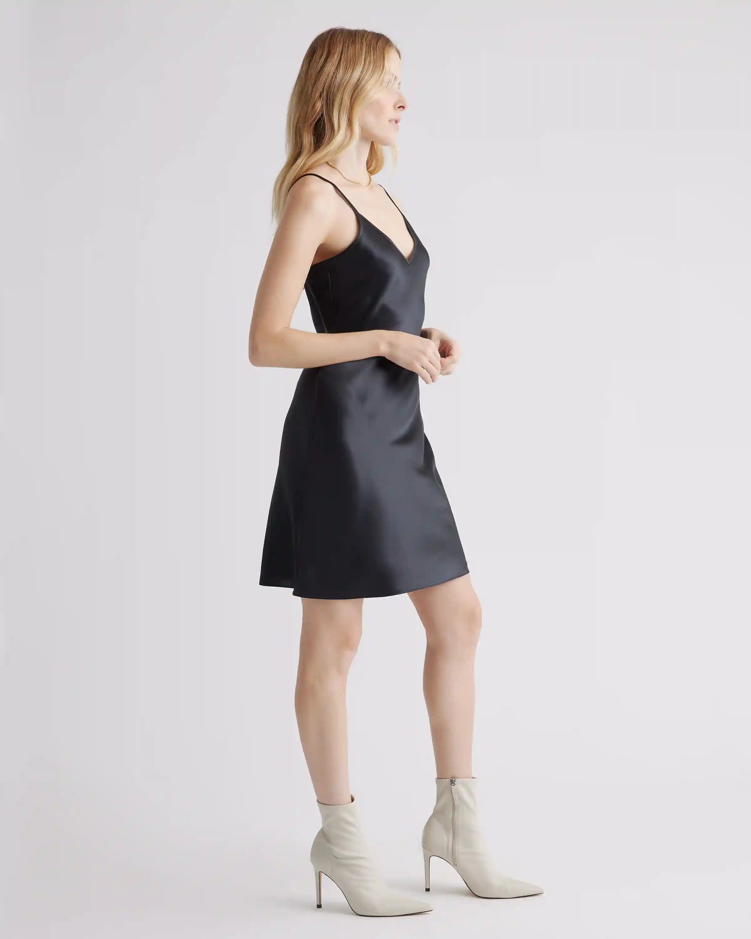 100% Washable Silk Mini Slip Dress