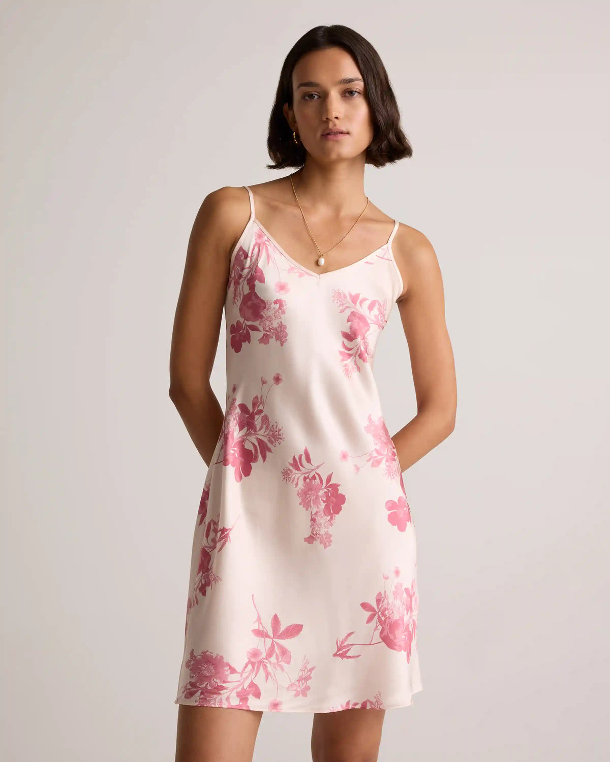 100% Washable Silk Mini Slip Dress