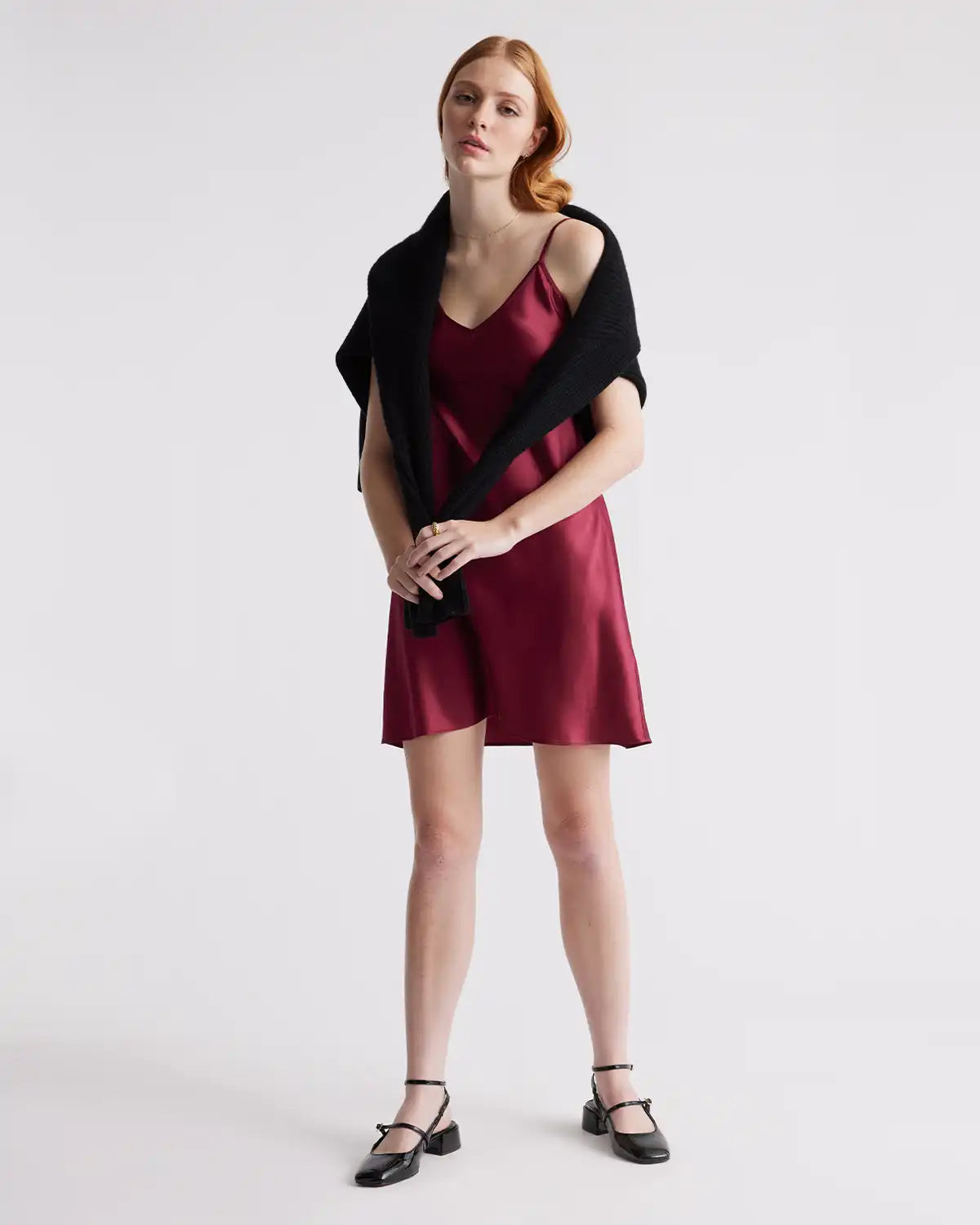 100% Washable Silk Mini Slip Dress