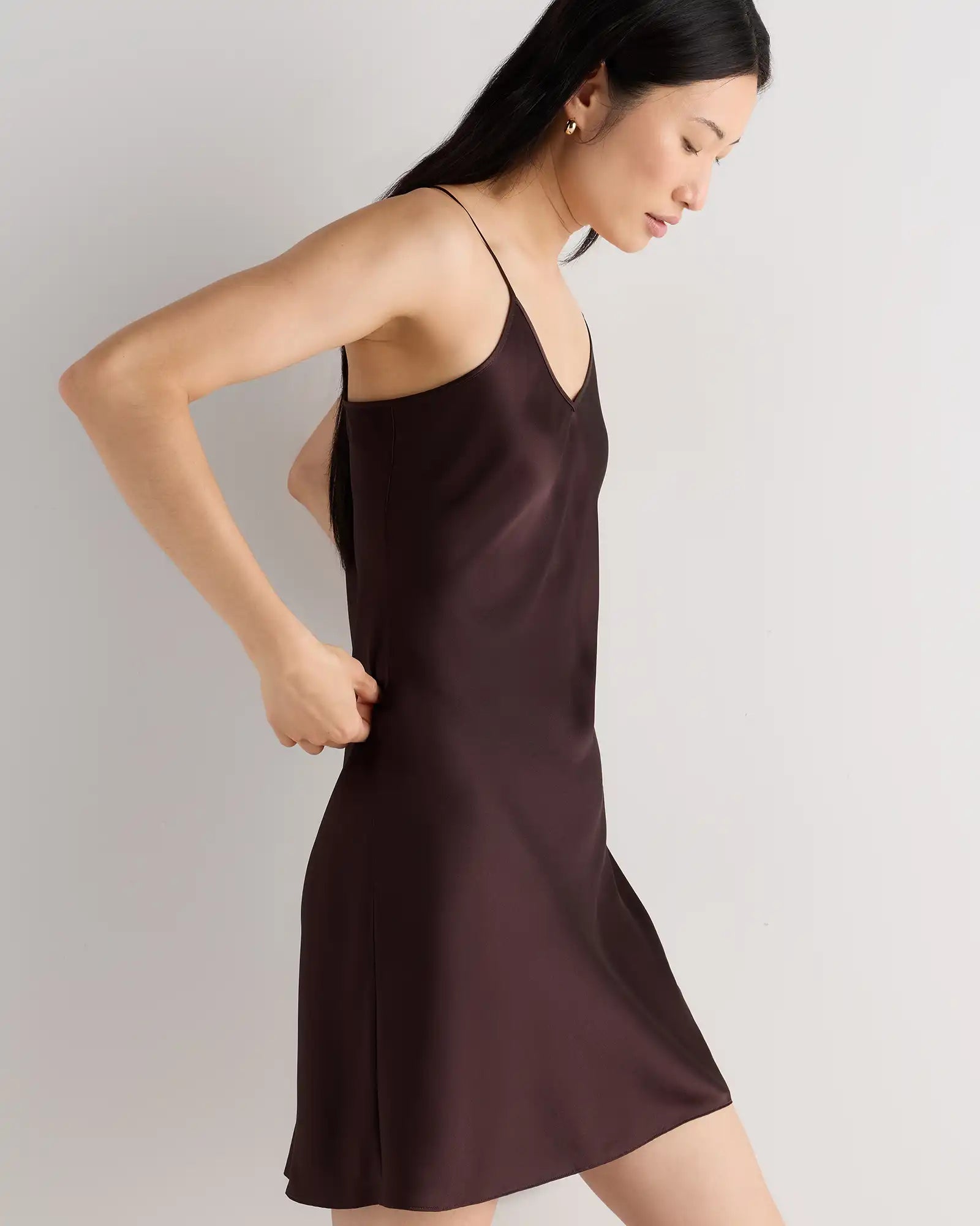 100% Washable Silk Mini Slip Dress