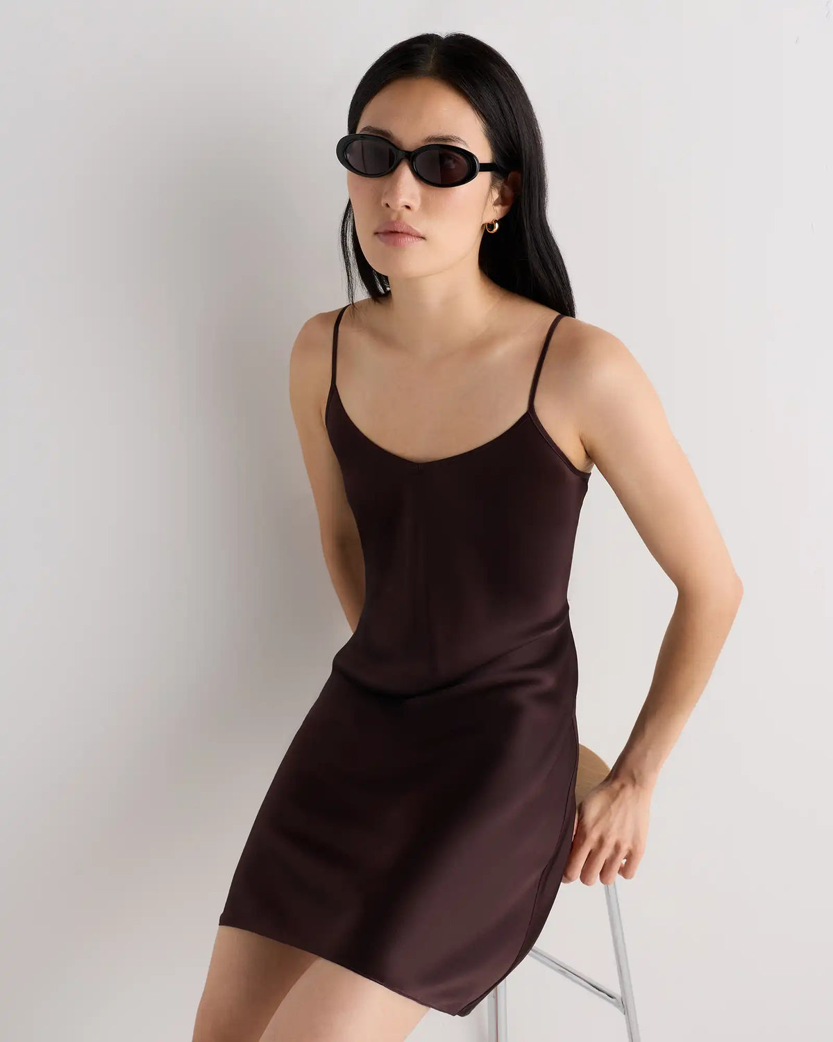 100% Washable Silk Mini Slip Dress