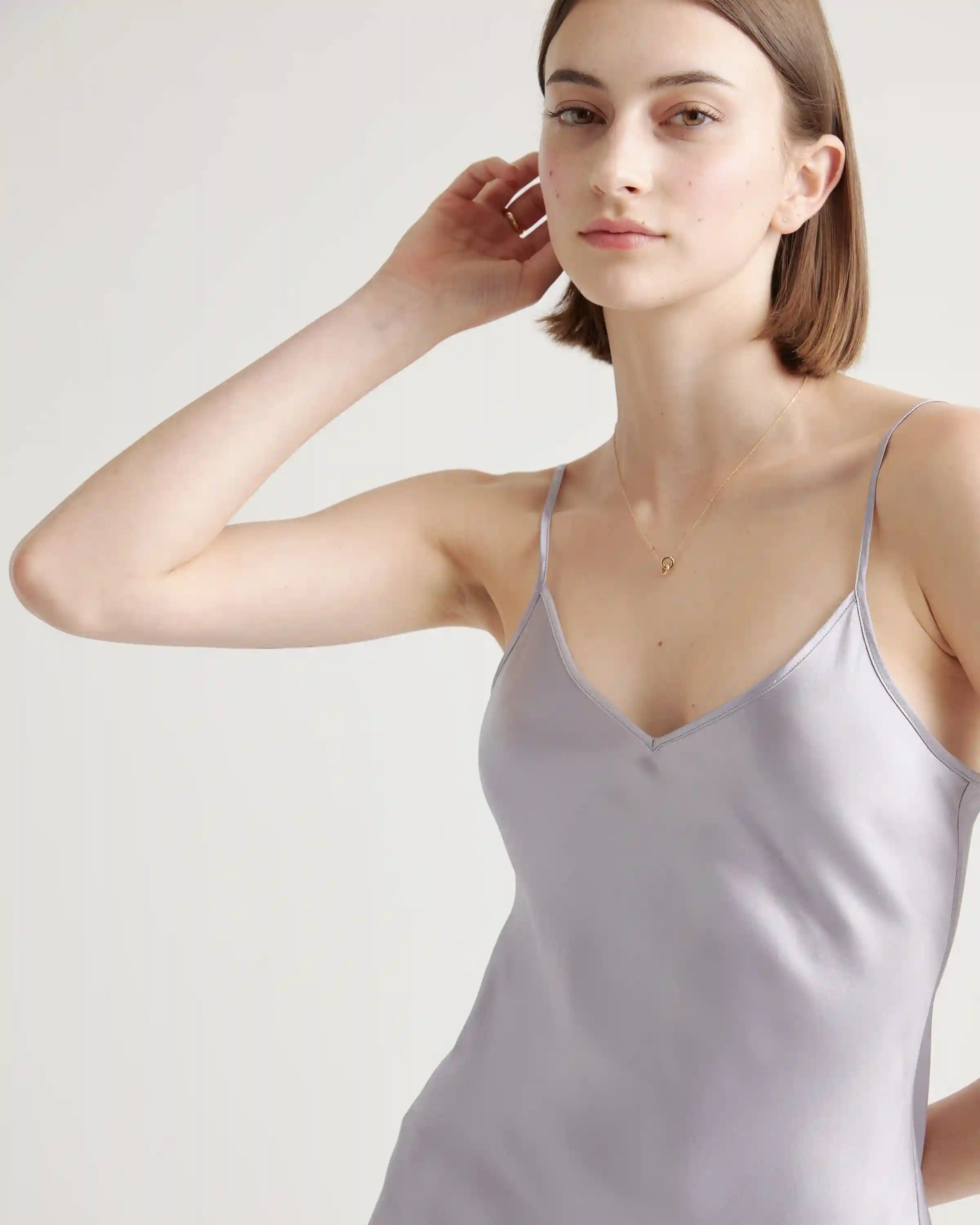 100% Washable Silk Mini Slip Dress