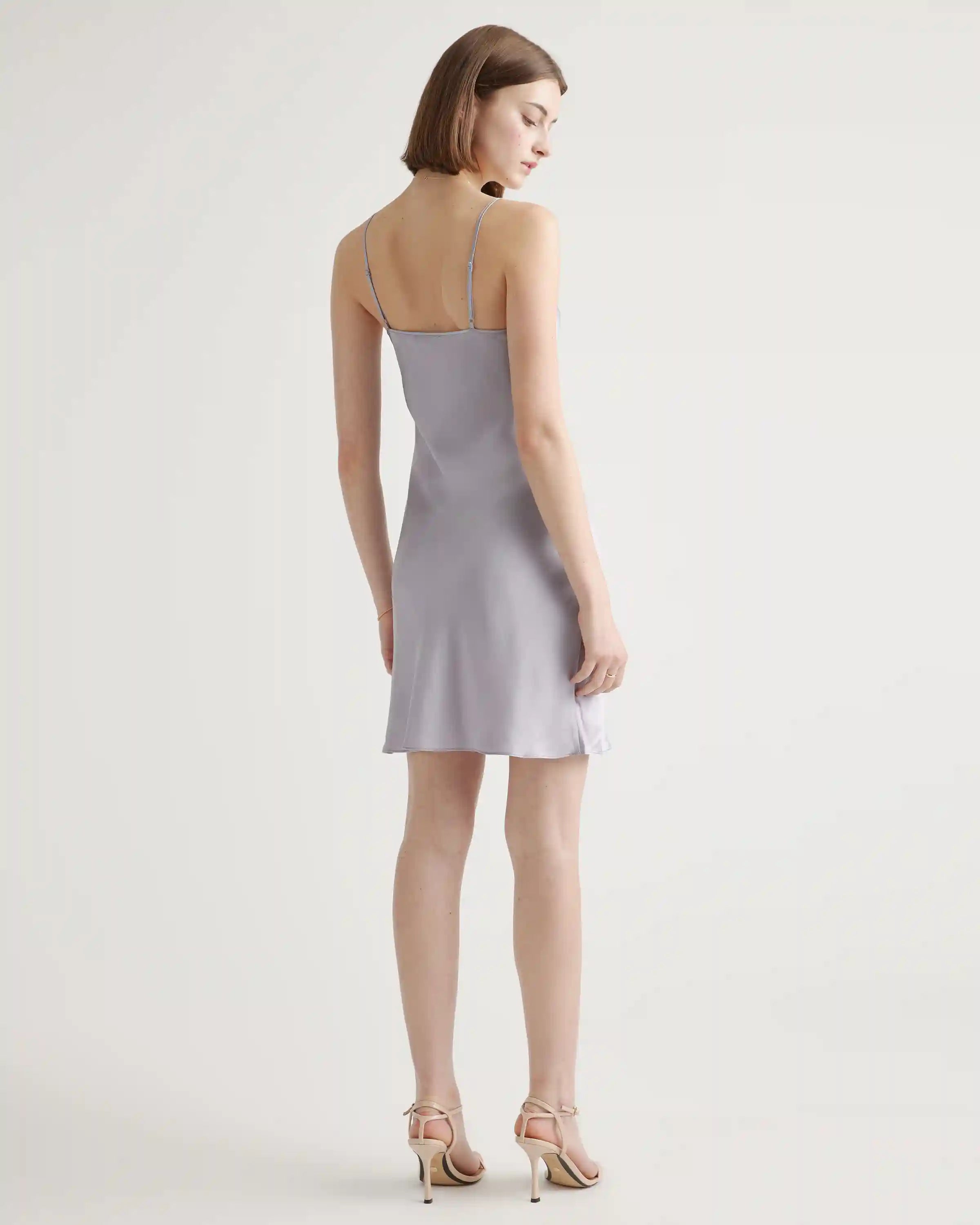 100% Washable Silk Mini Slip Dress