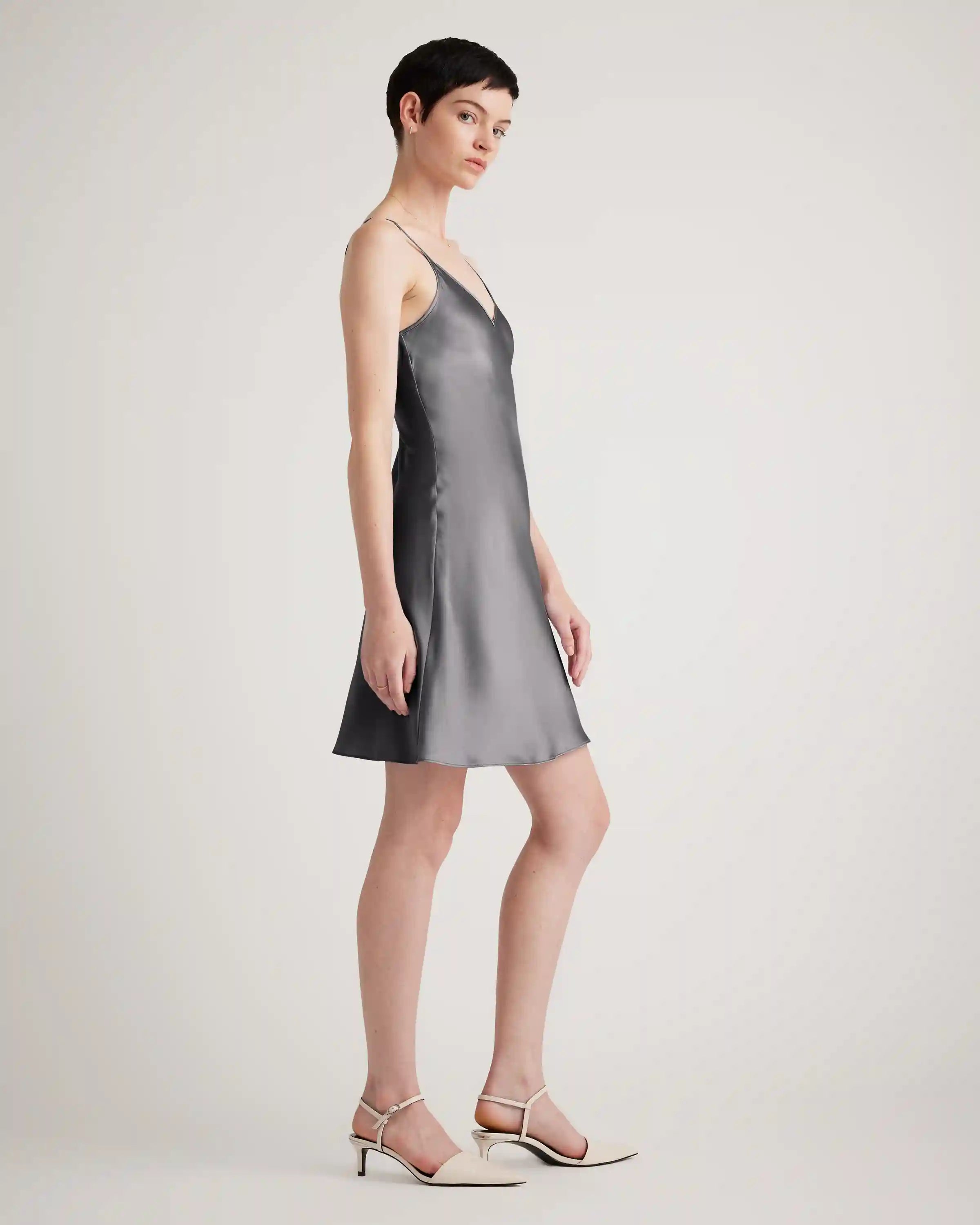 100% Washable Silk Mini Slip Dress