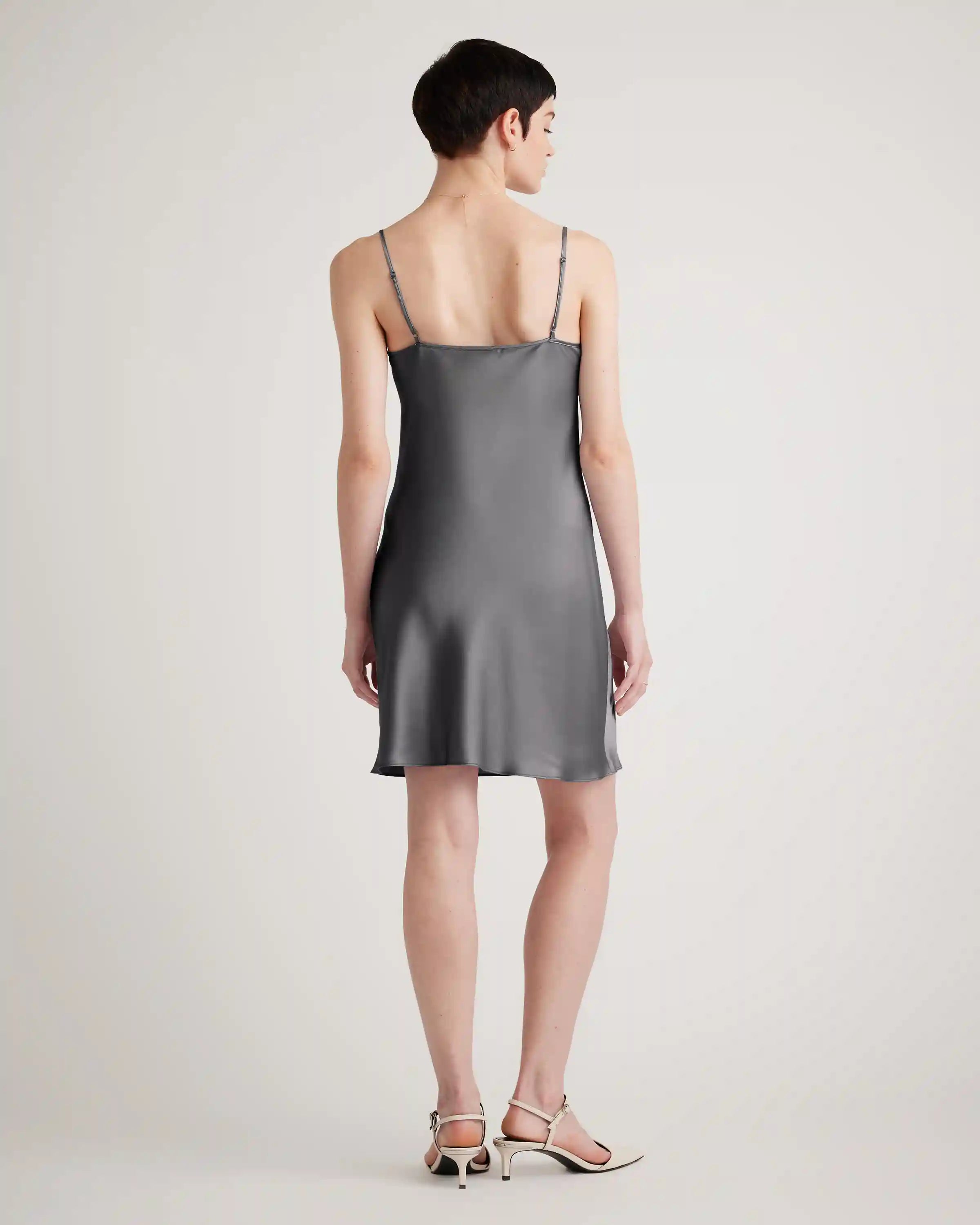 100% Washable Silk Mini Slip Dress