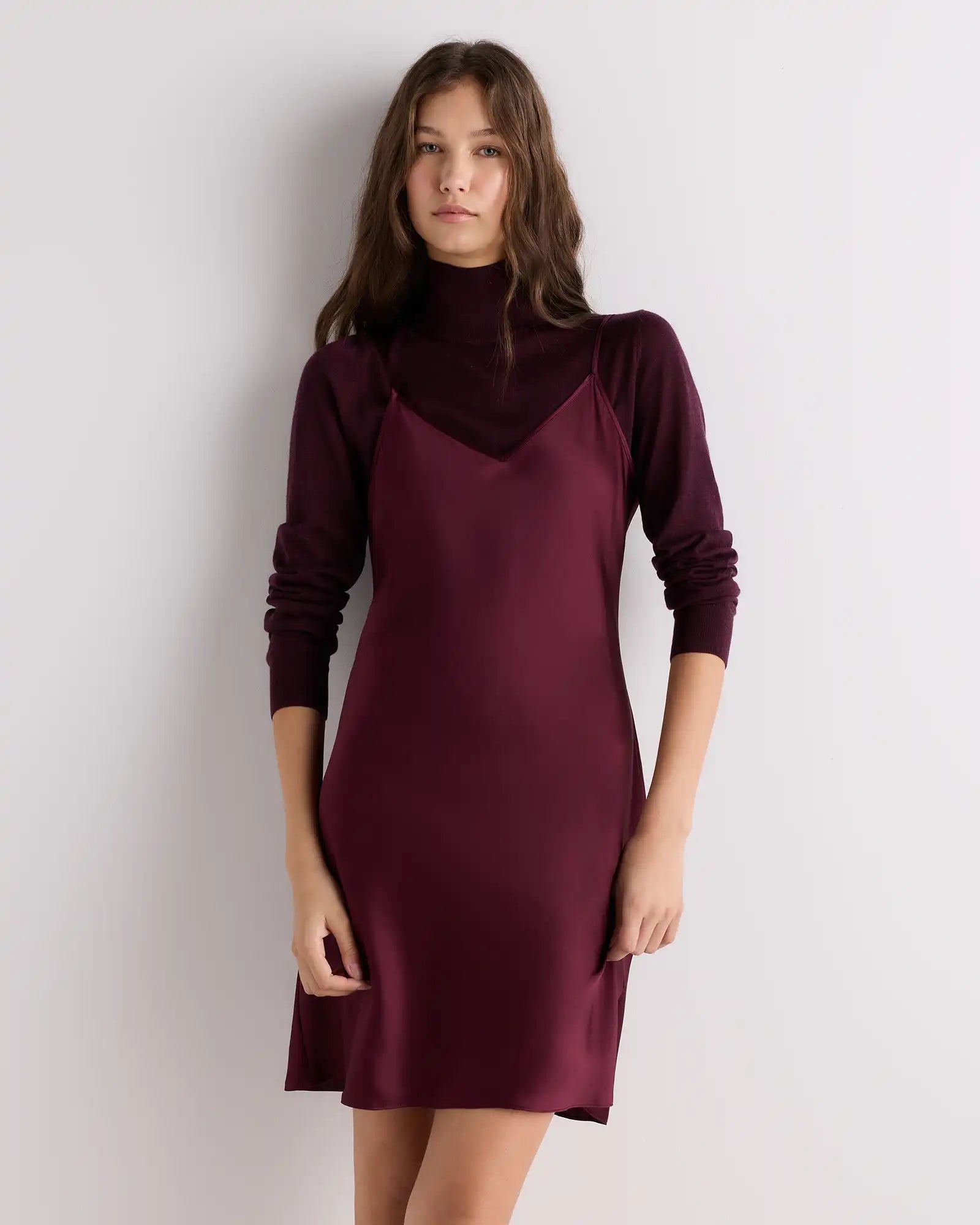 100% Washable Silk Mini Slip Dress