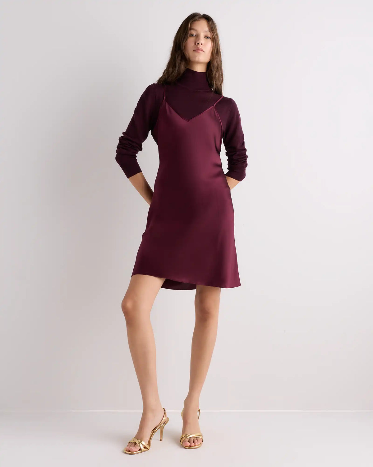 100% Washable Silk Mini Slip Dress