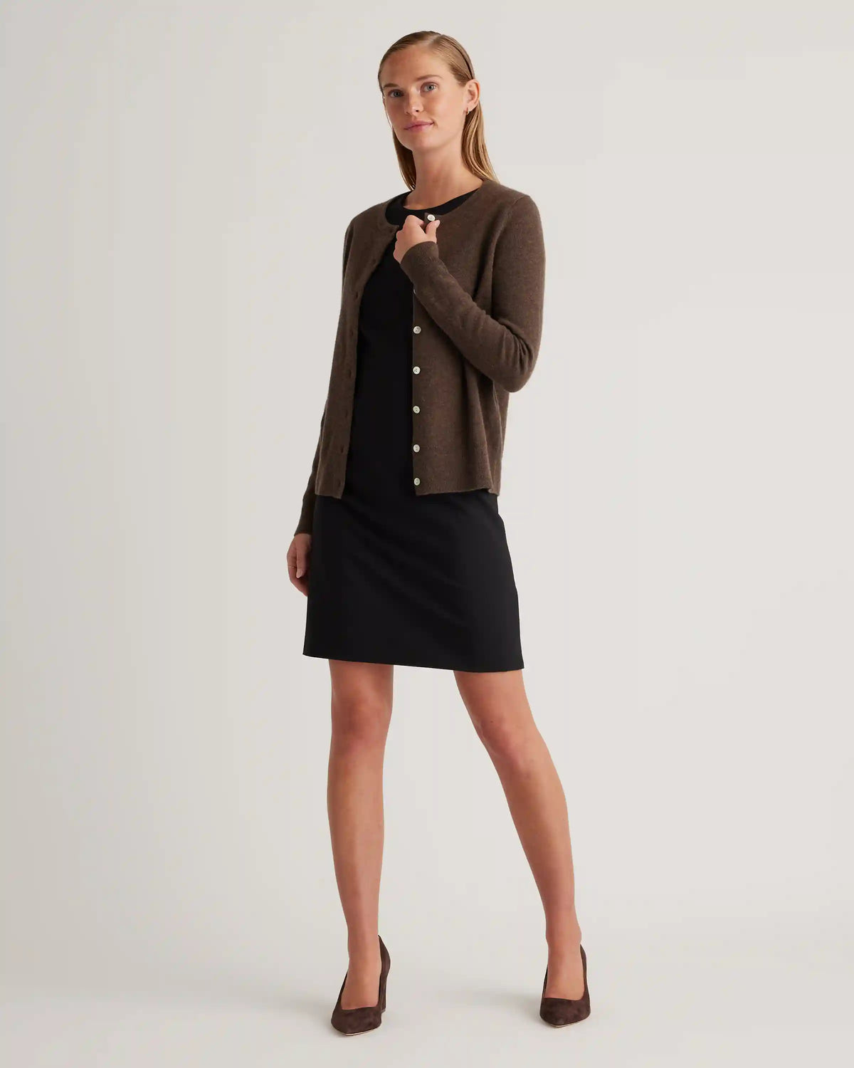 Italian Wool Short Sleeve Dress