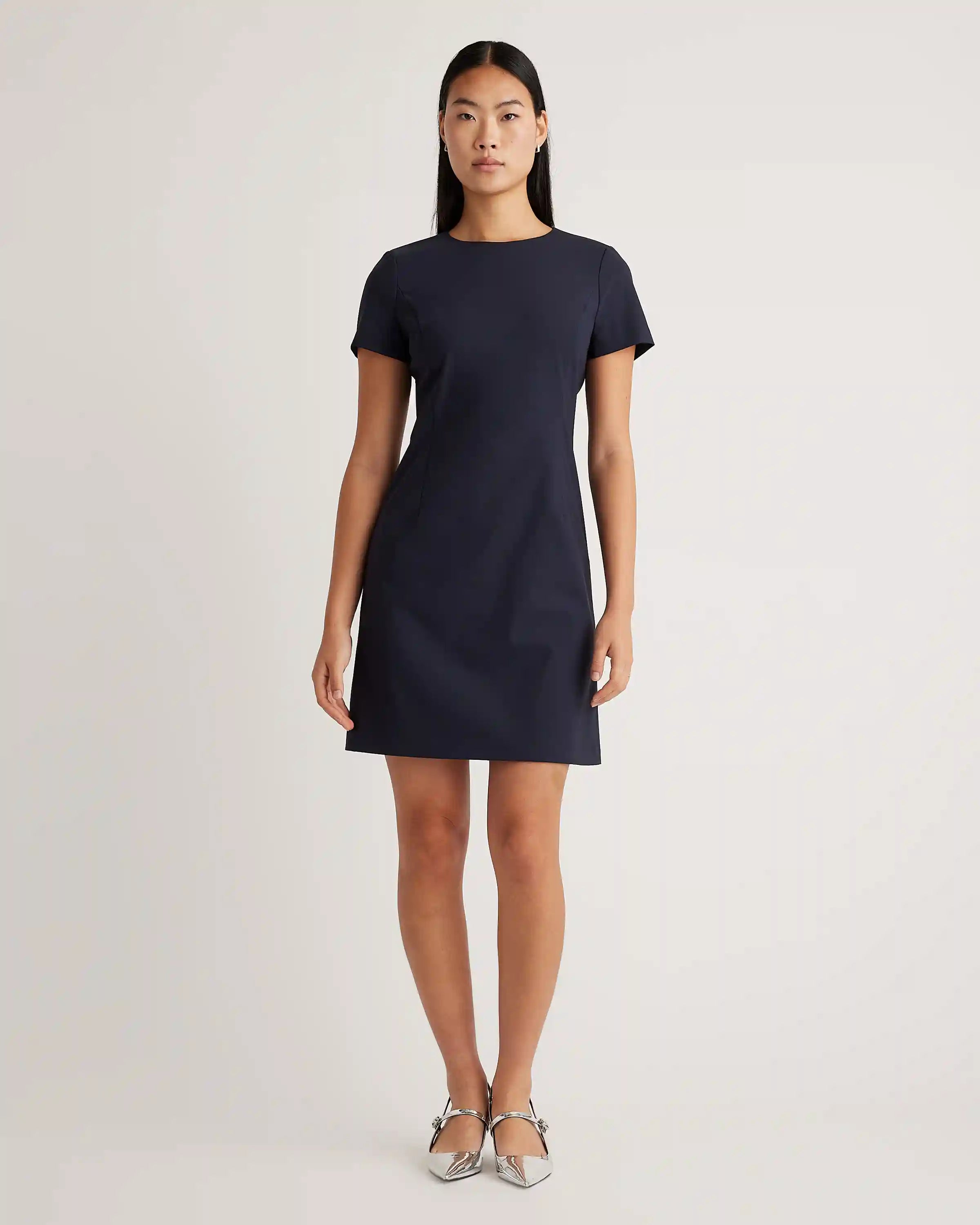 Italian Wool Short Sleeve Dress