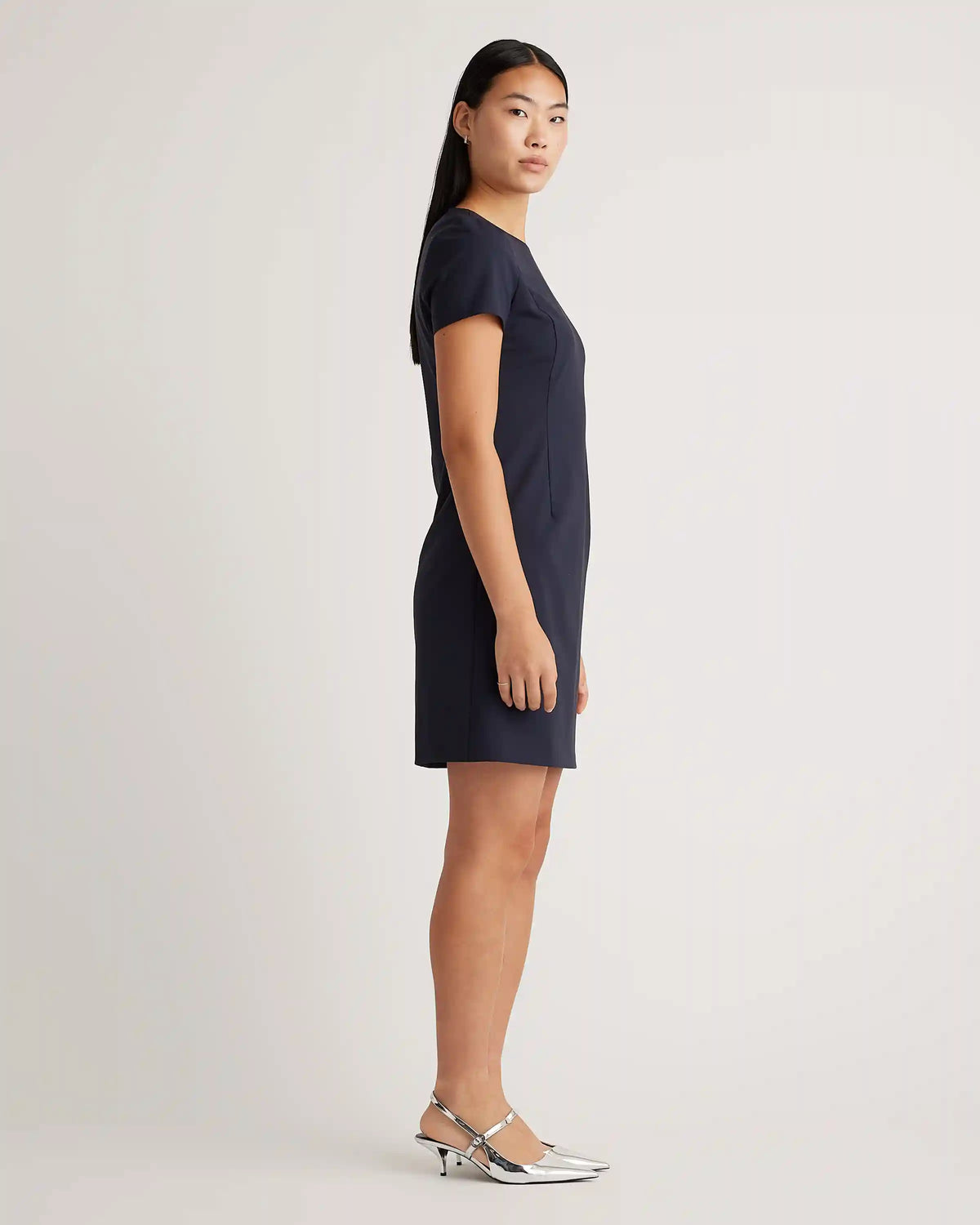 Italian Wool Short Sleeve Dress