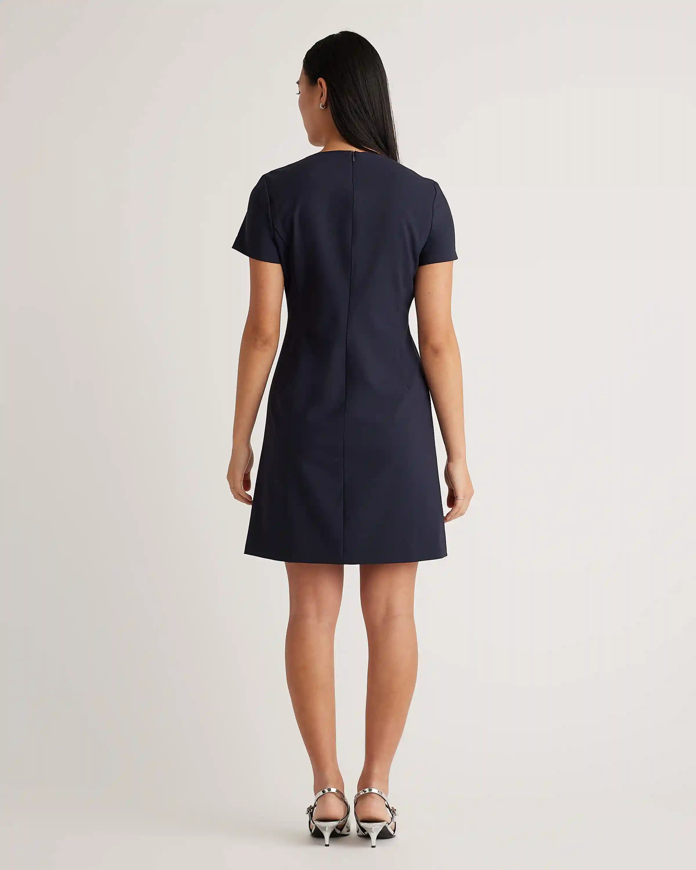 Italian Wool Short Sleeve Dress