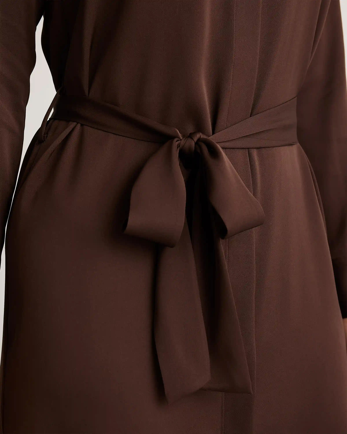 Washable Stretch Silk Shirt Dress