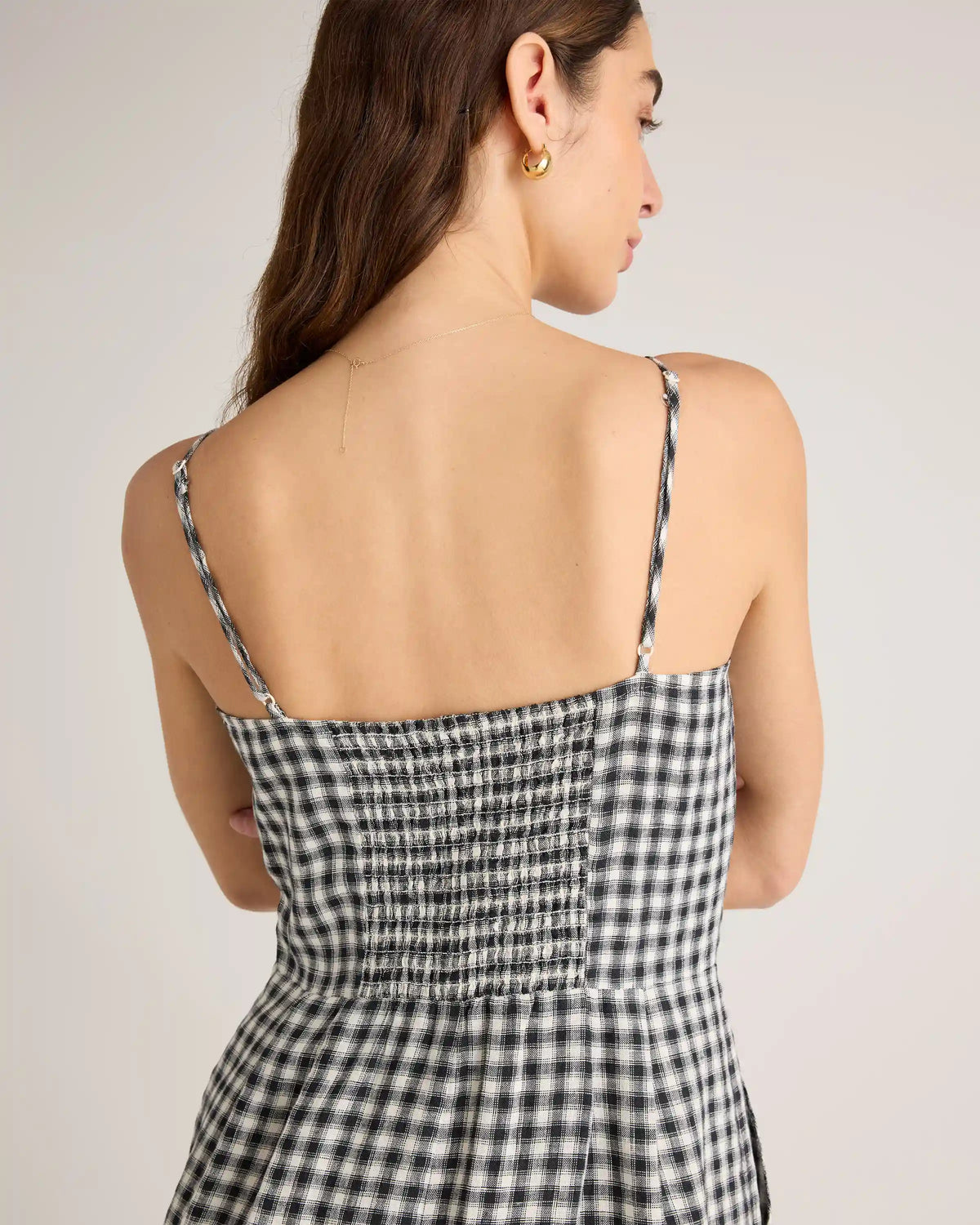 100% European Linen Scoop Neck Midi Dress