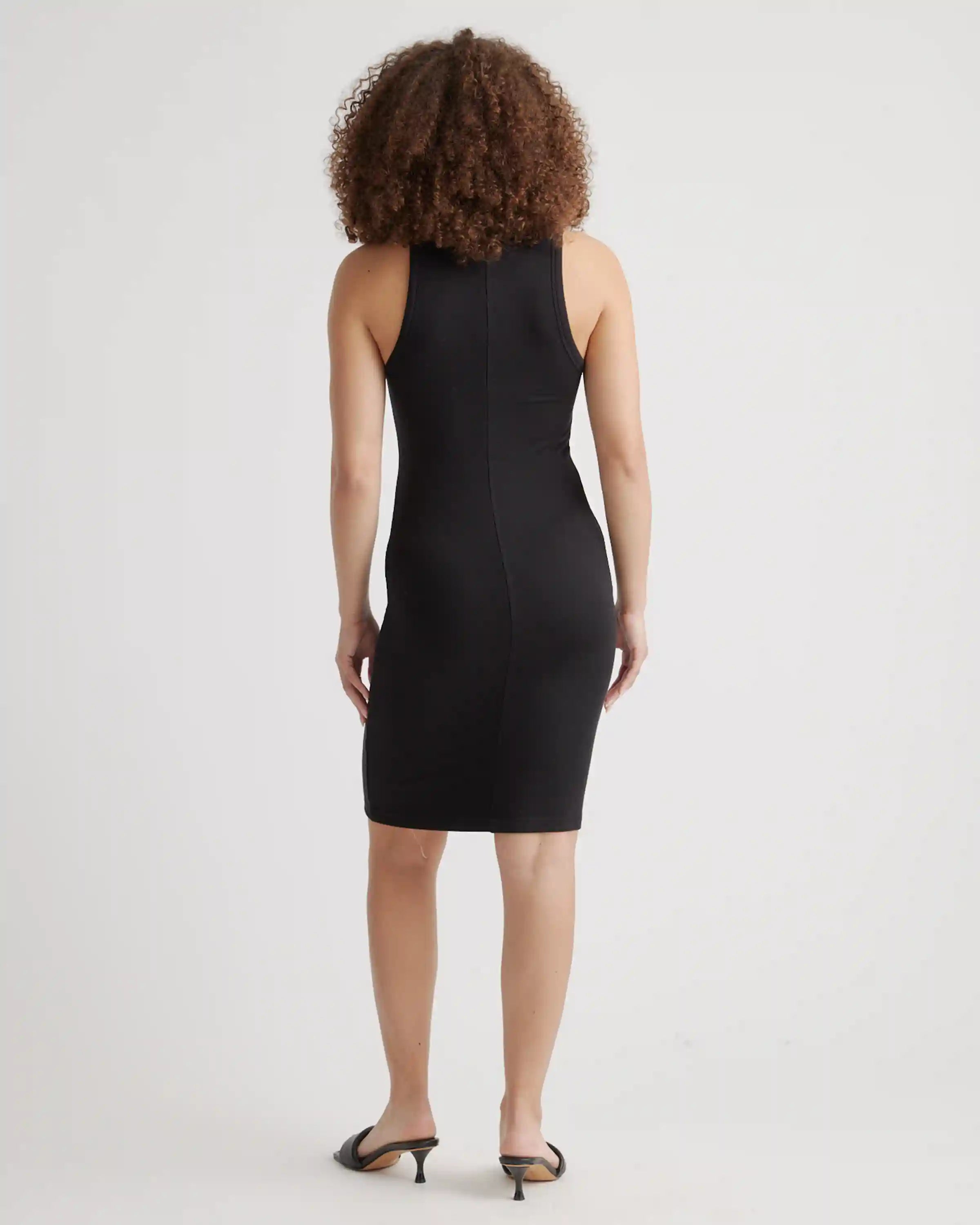 Tencel Rib Knit Sleeveless Mini Dress