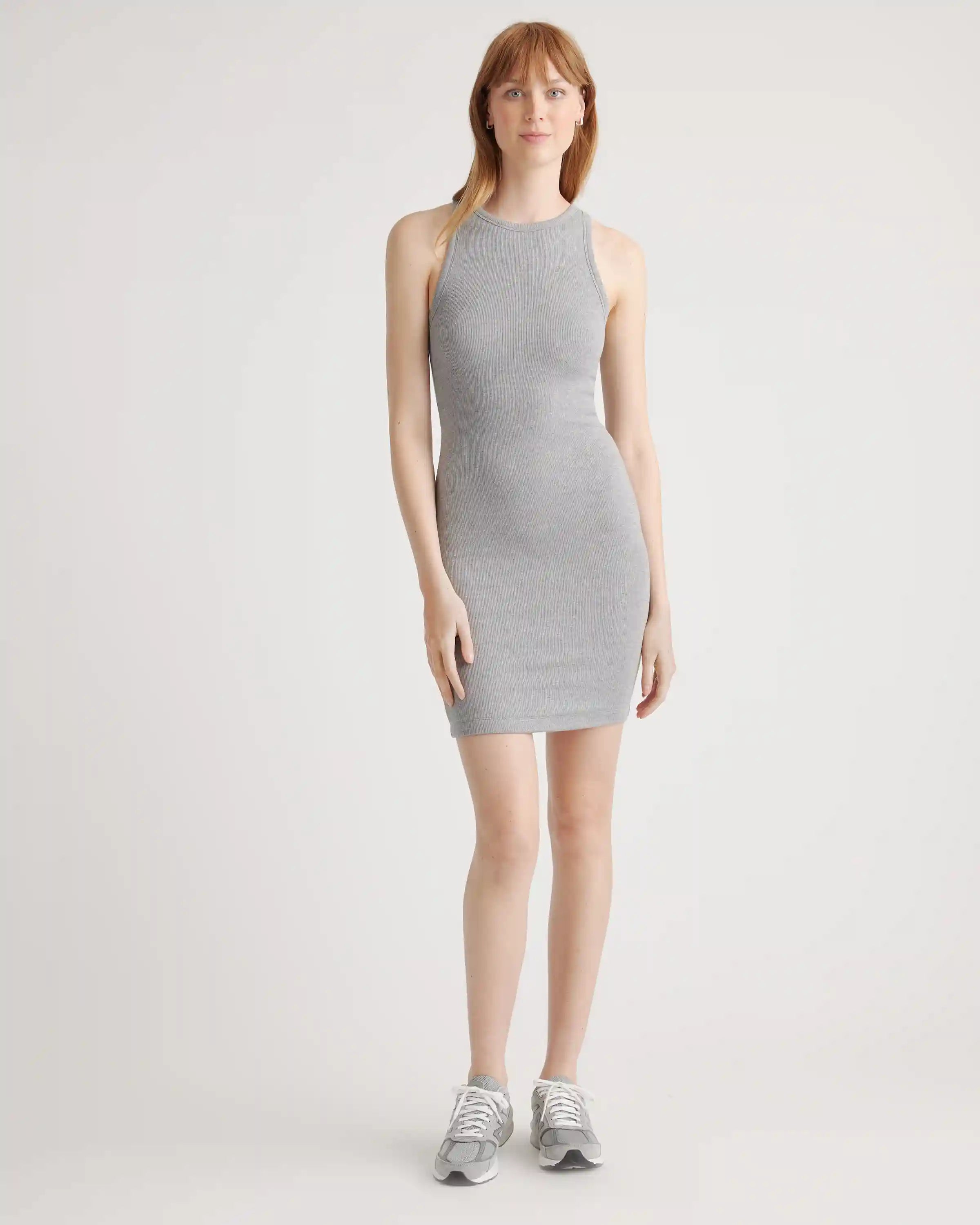 Tencel Rib Knit Sleeveless Mini Dress
