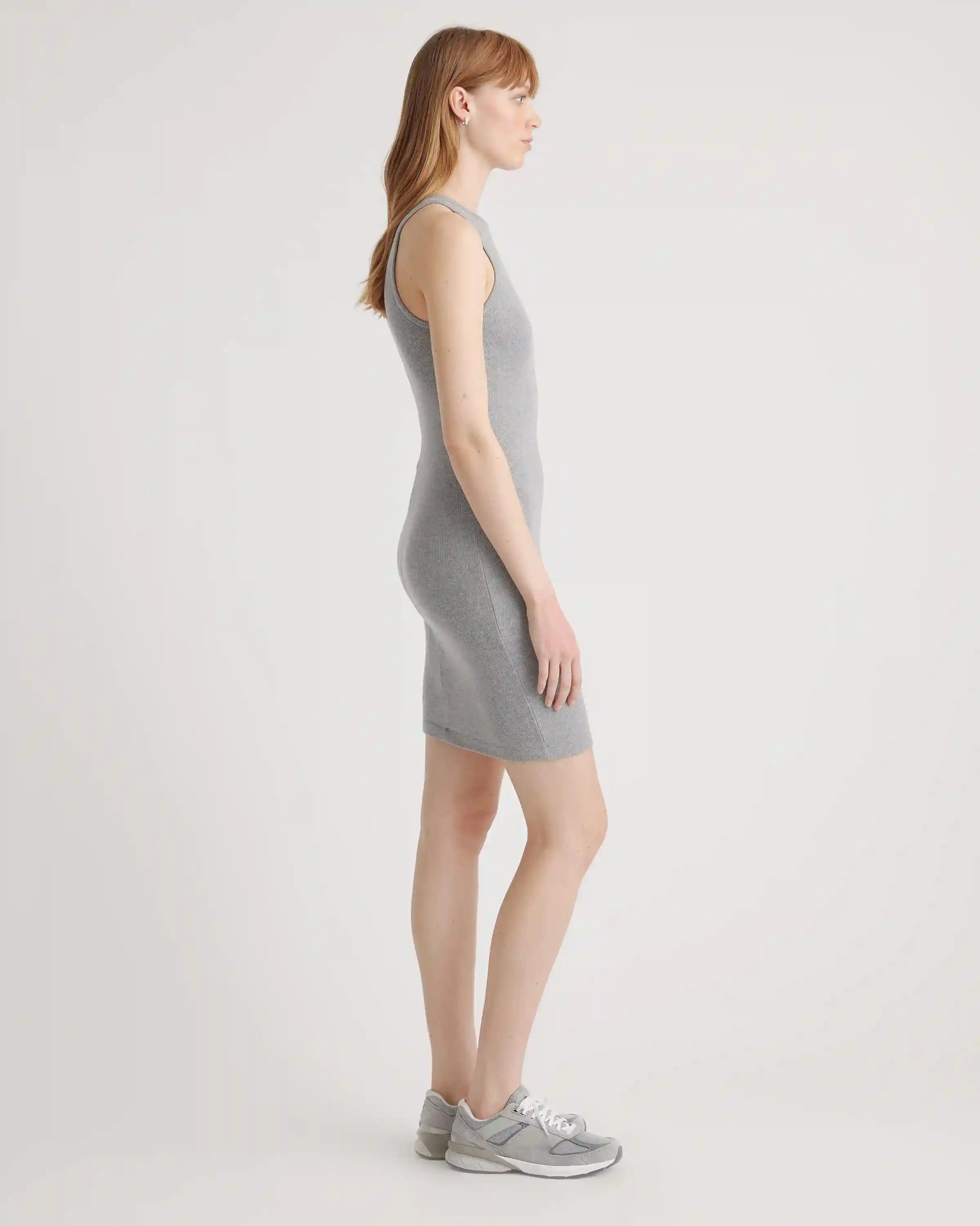 Tencel Rib Knit Sleeveless Mini Dress