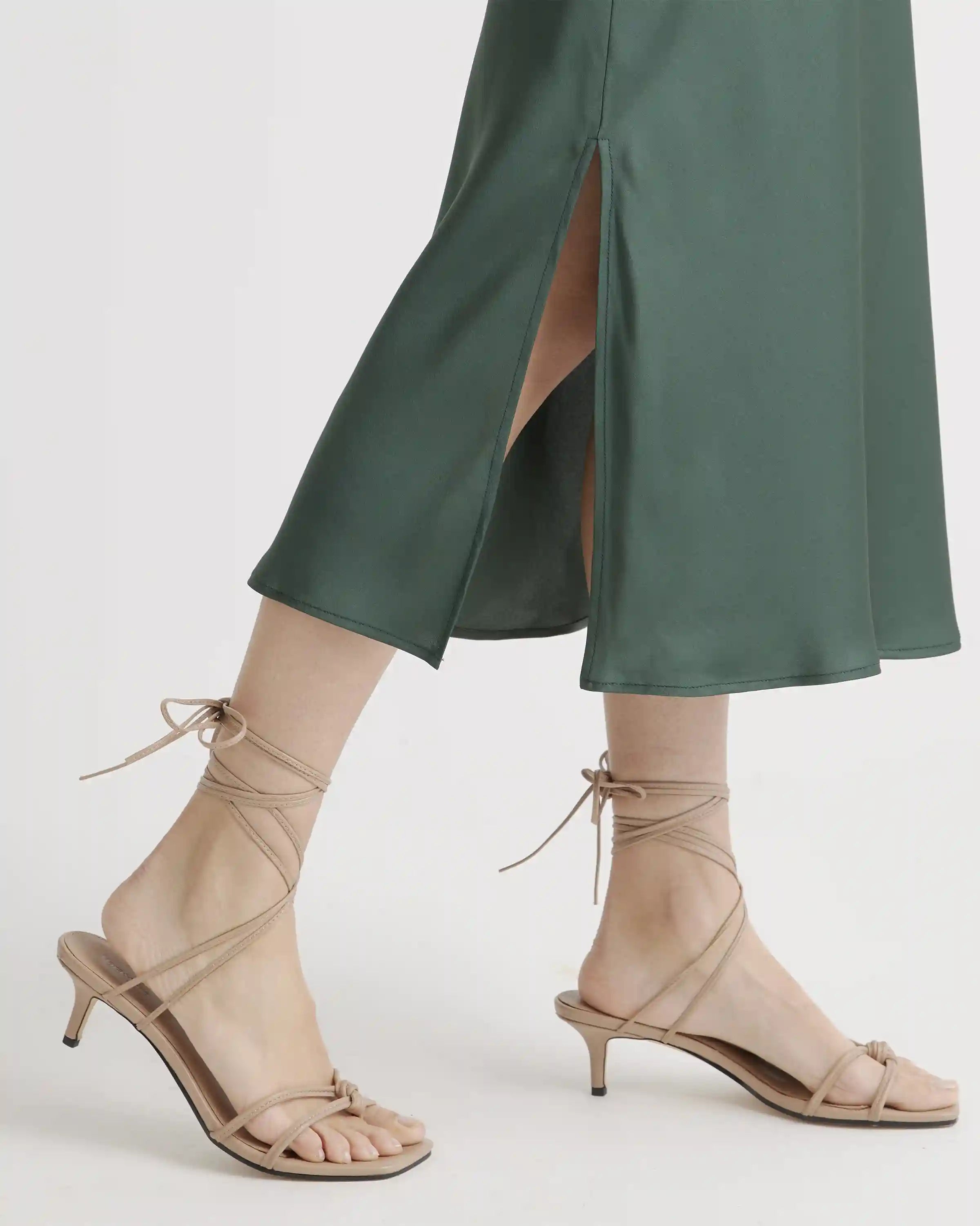 100% Washable Silk Cowl Neck Slip Dress