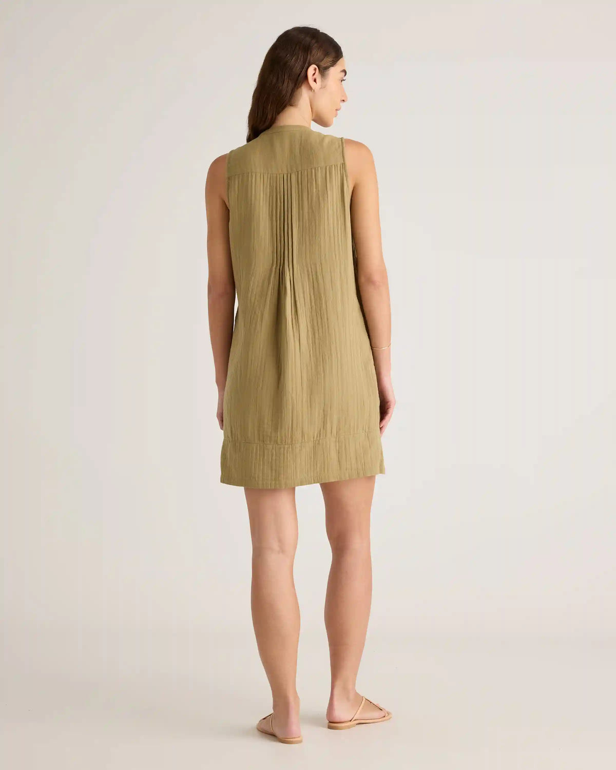 100% Organic Cotton Gauze Sleeveless Swing Dress