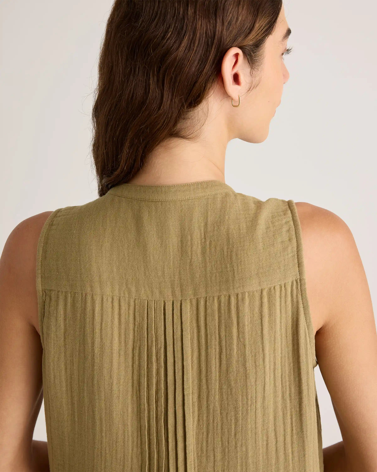 100% Organic Cotton Gauze Sleeveless Swing Dress