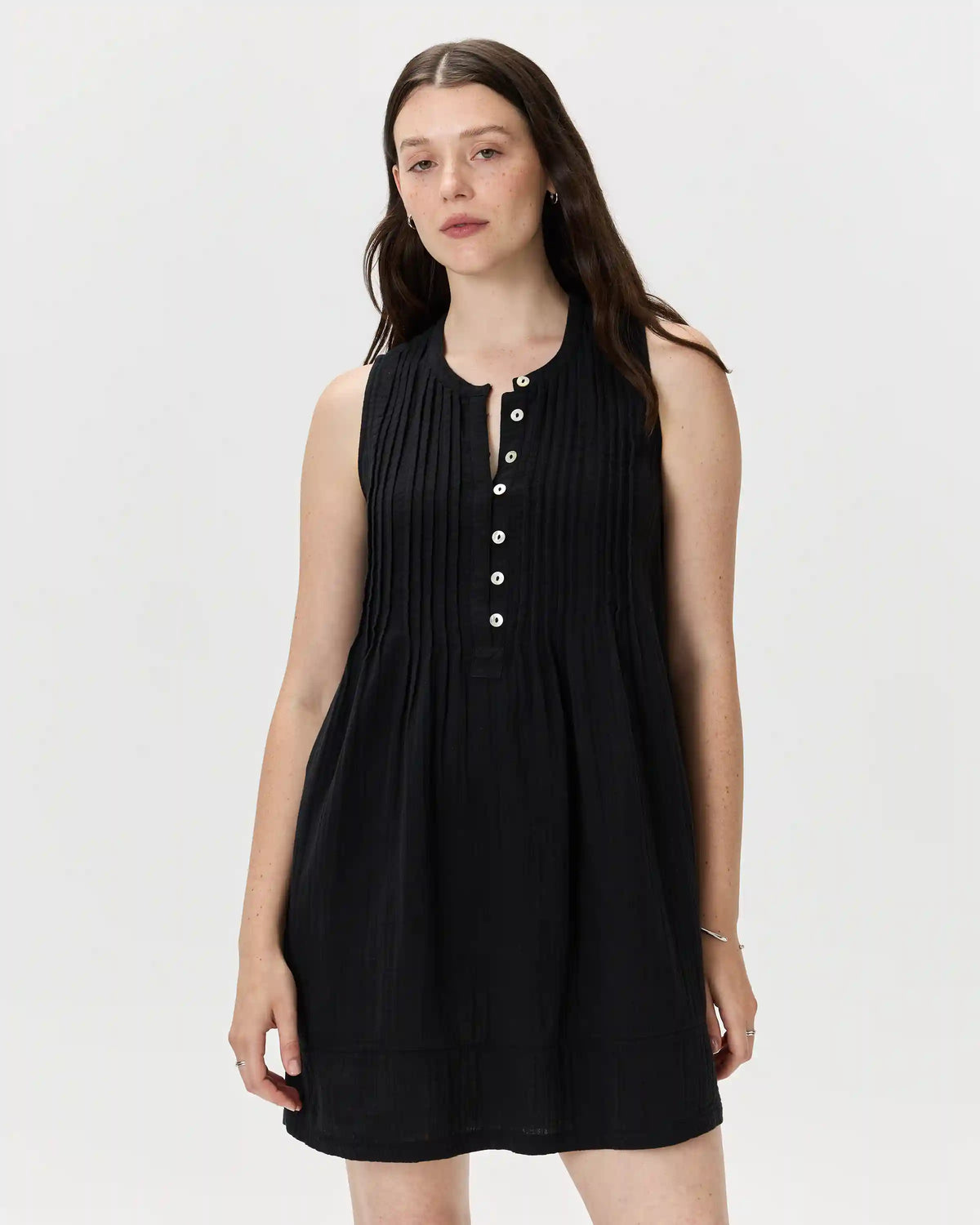100% Organic Cotton Gauze Sleeveless Swing Dress