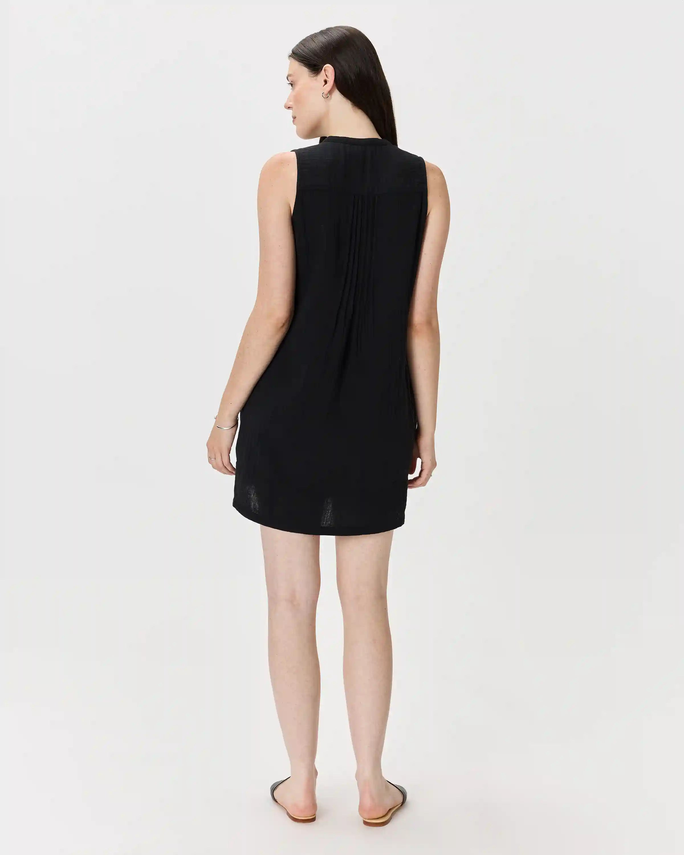 100% Organic Cotton Gauze Sleeveless Swing Dress