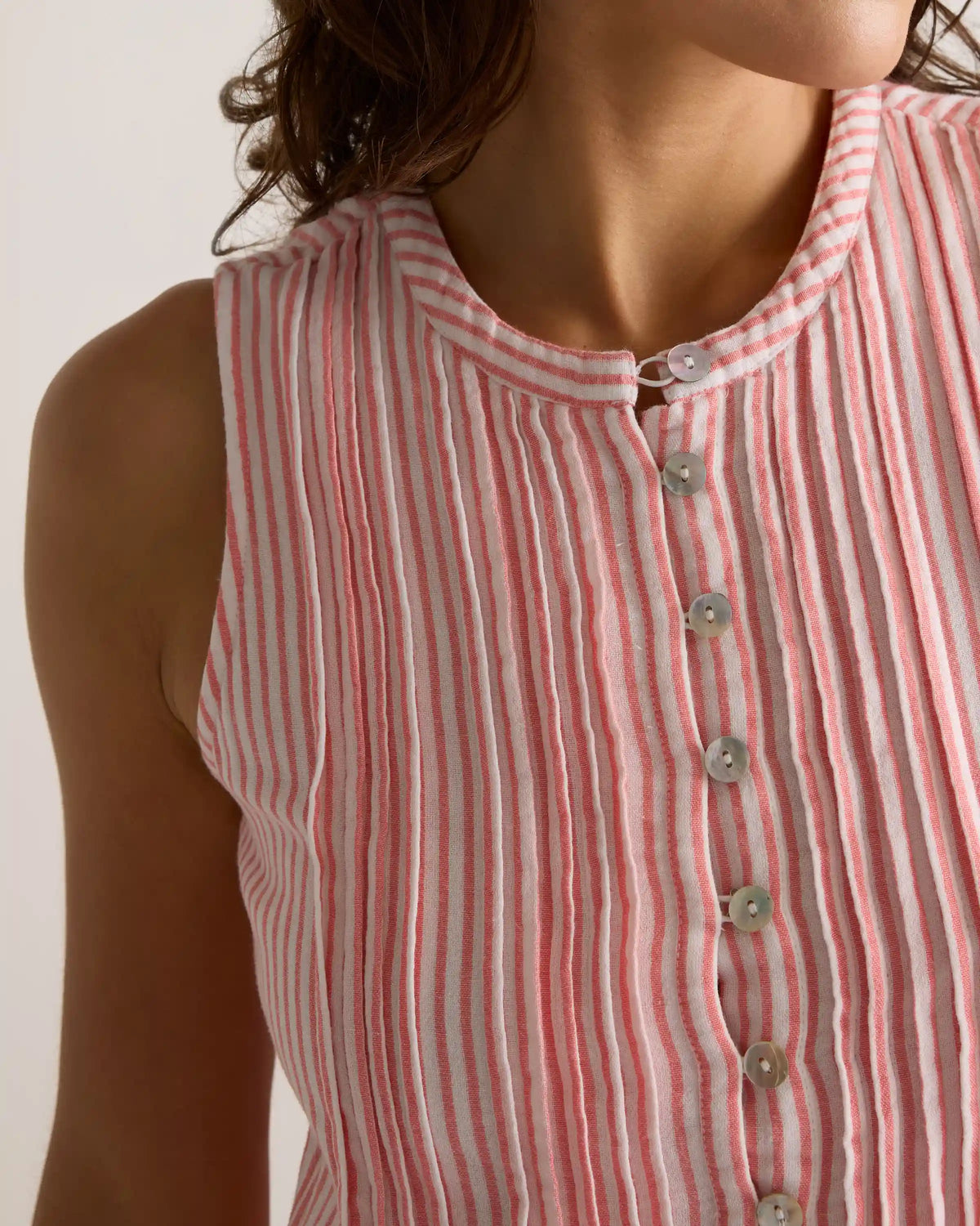 100% Organic Cotton Gauze Sleeveless Swing Dress