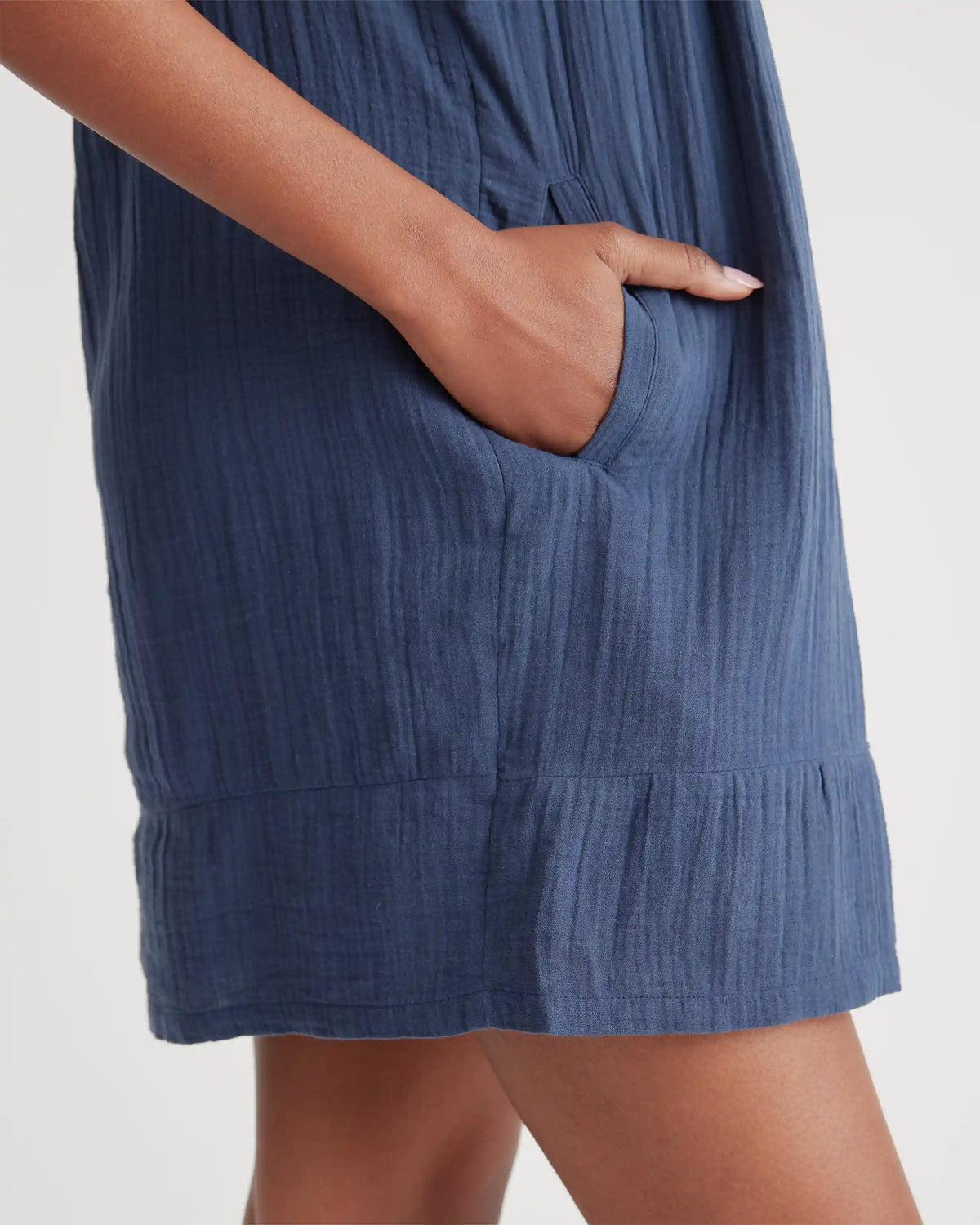 100% Organic Cotton Gauze Sleeveless Swing Dress