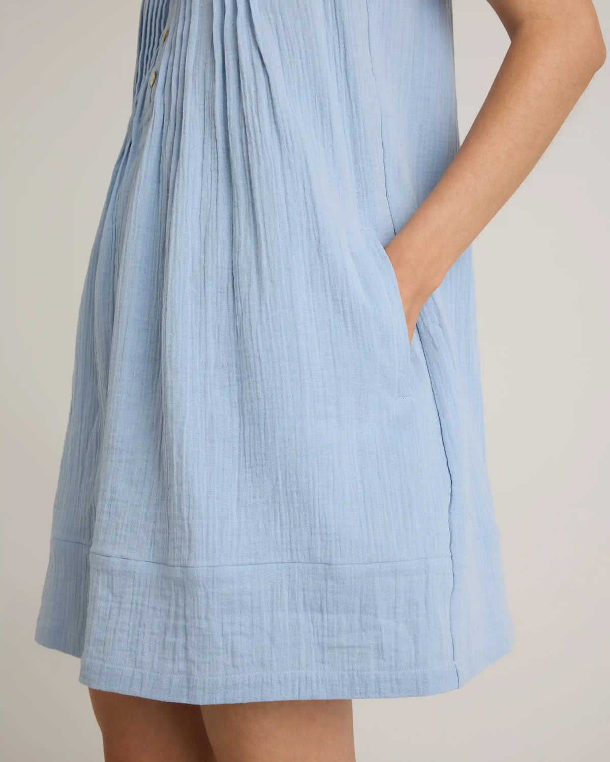 100% Organic Cotton Gauze Sleeveless Swing Dress