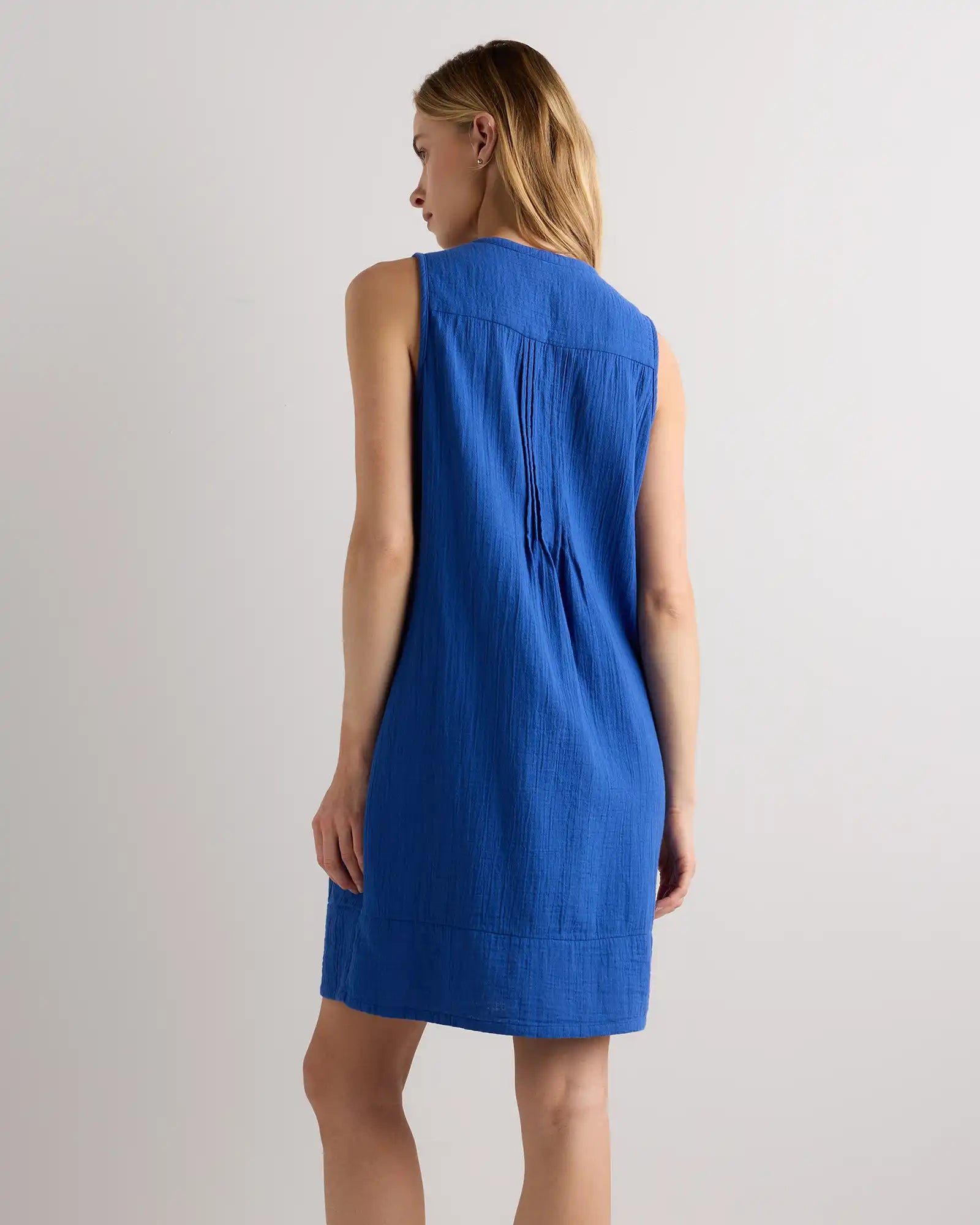 100% Organic Cotton Gauze Sleeveless Swing Dress
