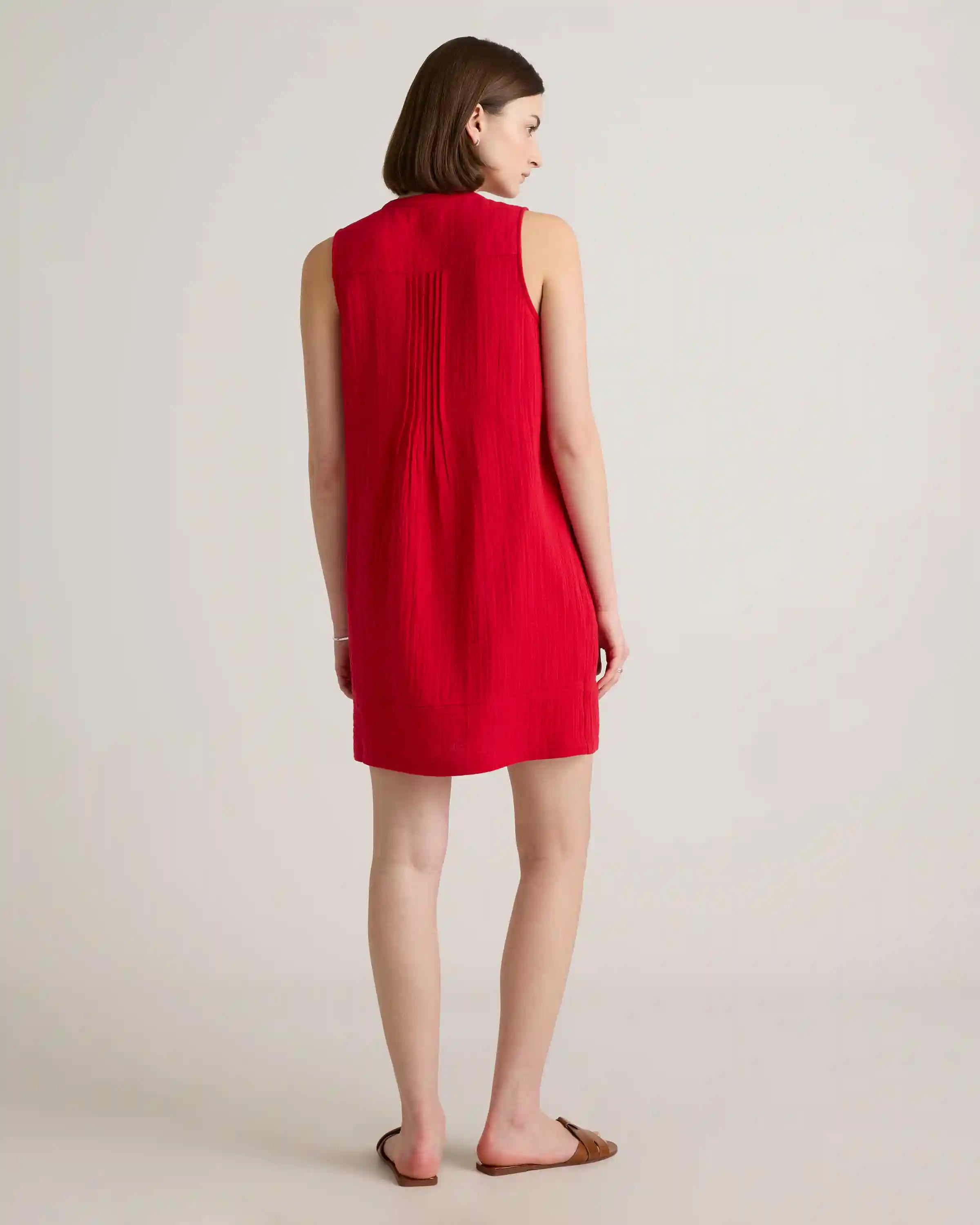 100% Organic Cotton Gauze Sleeveless Swing Dress