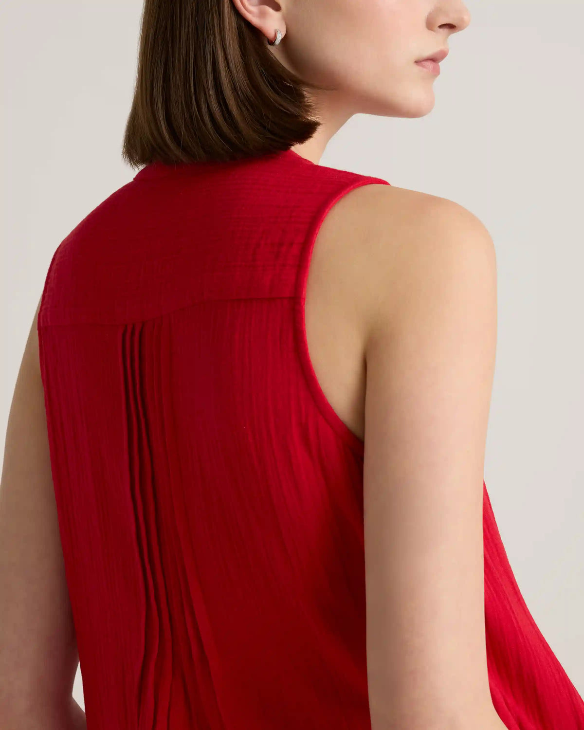 100% Organic Cotton Gauze Sleeveless Swing Dress