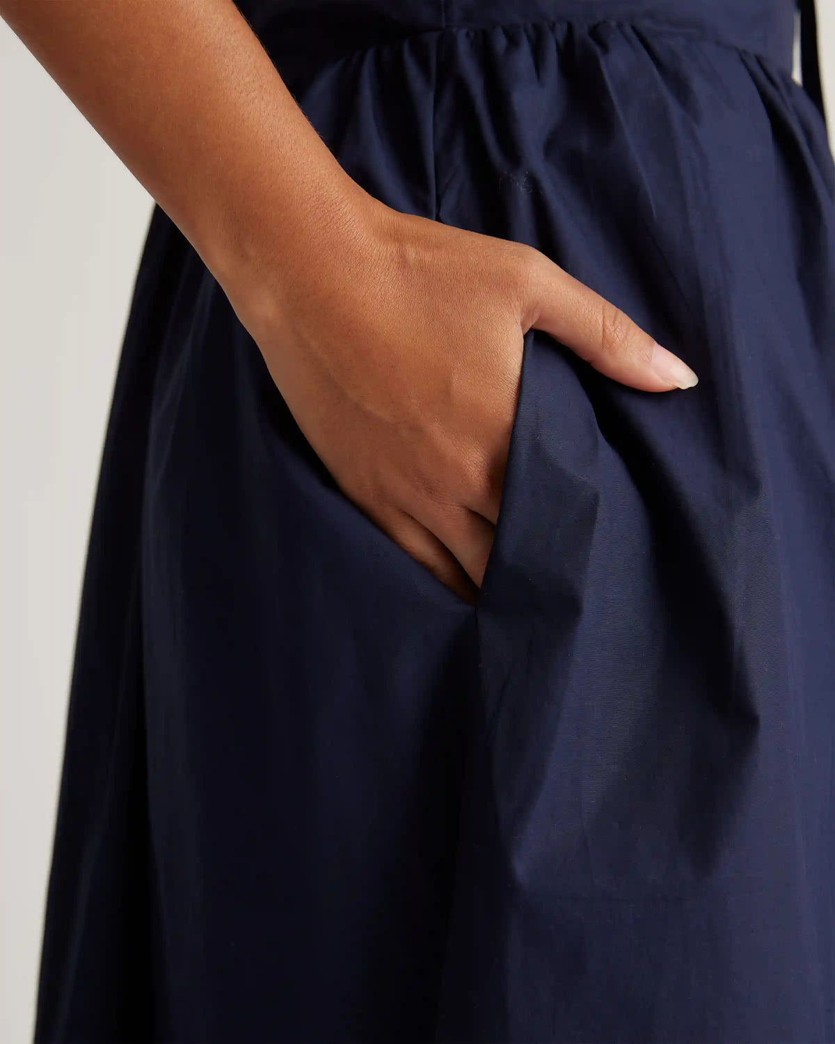 100% Organic Cotton Puff Sleeve Midi Dress