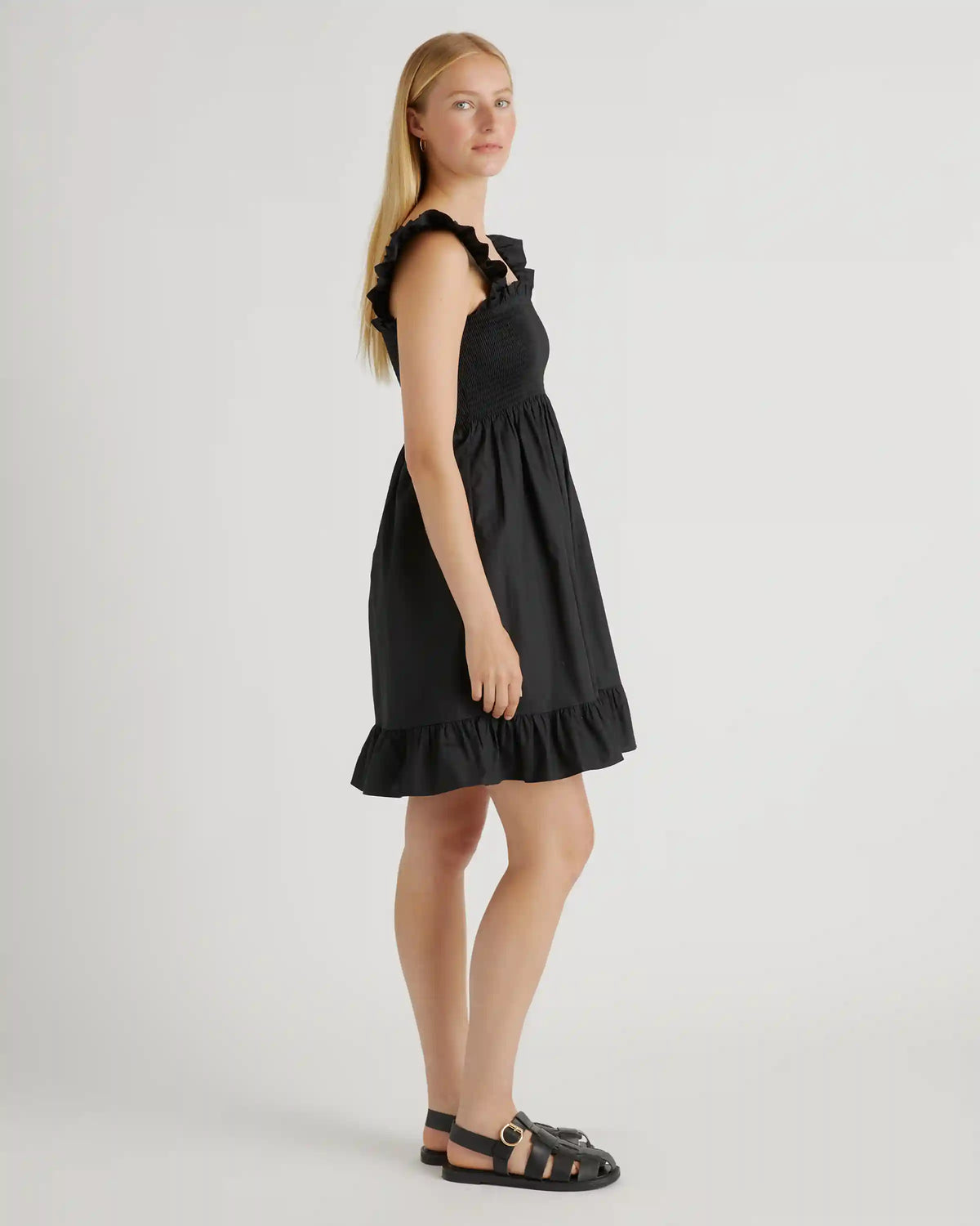 100% Organic Cotton Smocked Mini Dress