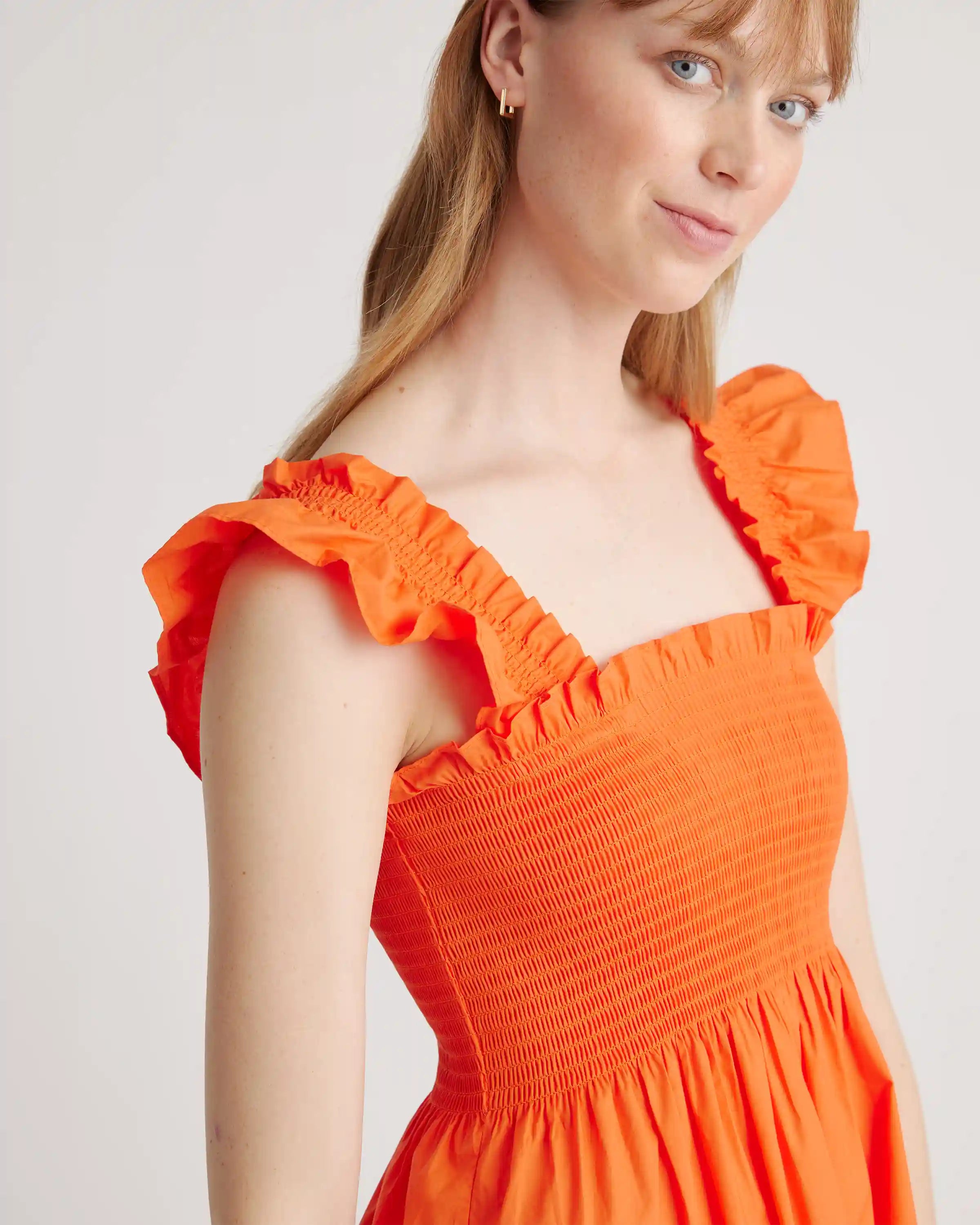 100% Organic Cotton Smocked Mini Dress