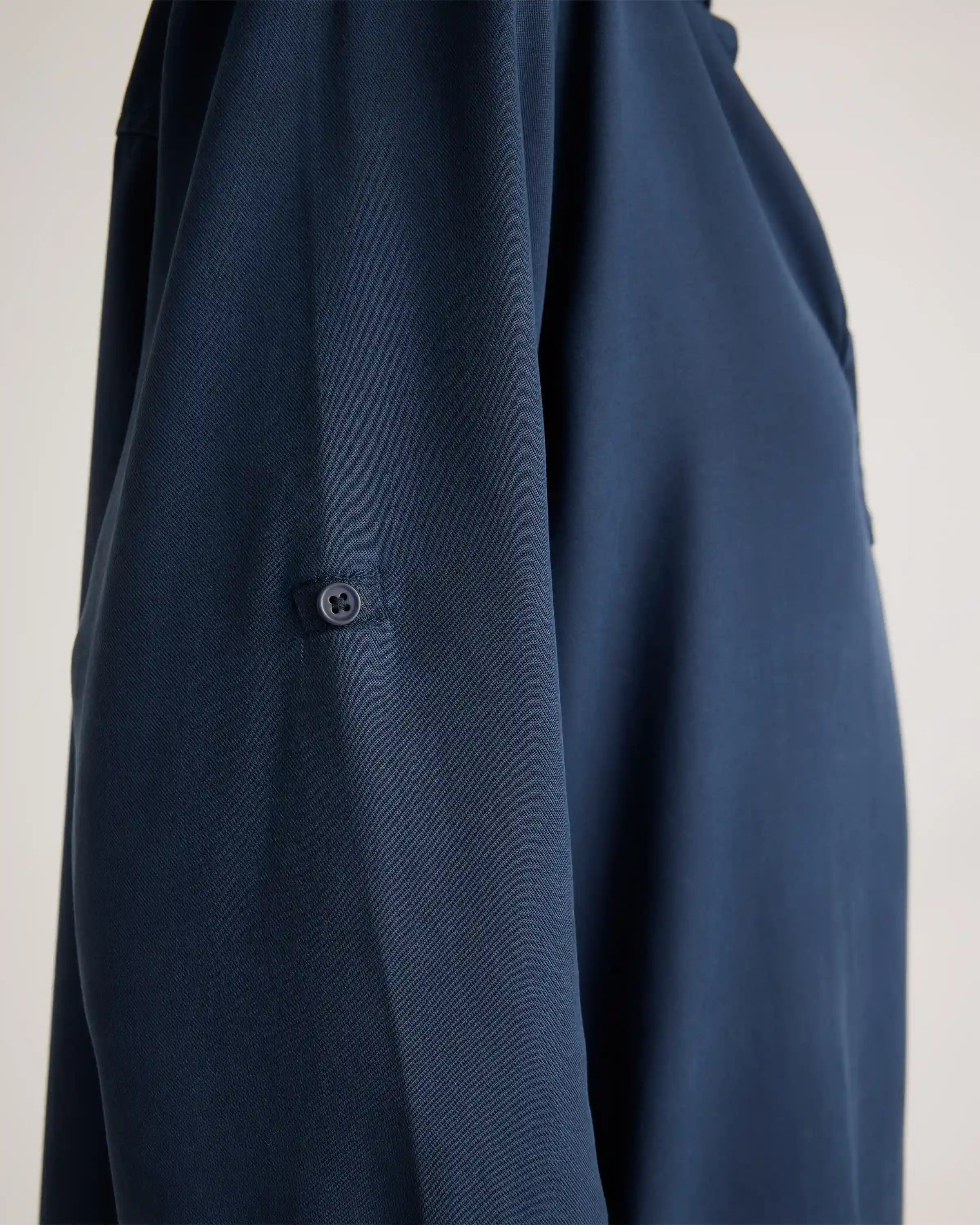 Vintage Wash Tencel Roll Sleeve Tunic Dress