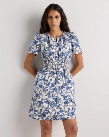 100% Organic Cotton Poplin Tiered Mini Dress