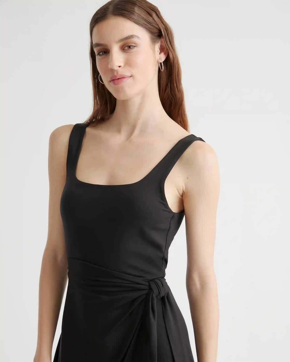 Tencel Jersey Side Tie Midi Dress