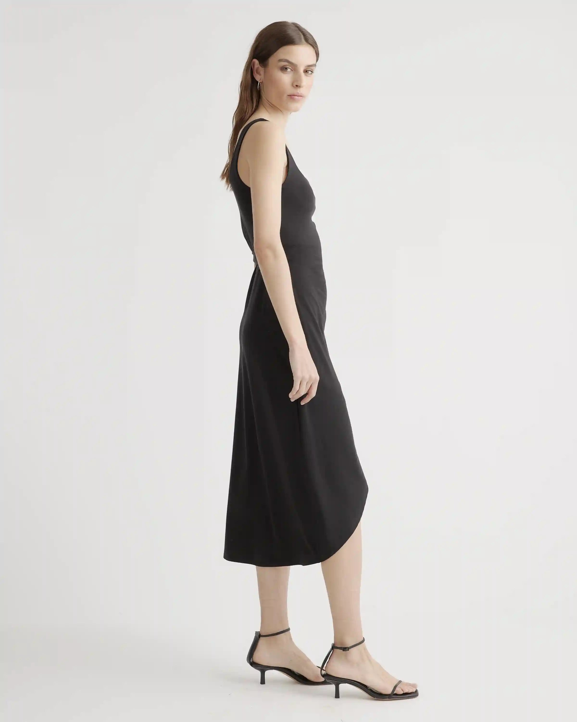 Tencel Jersey Side Tie Midi Dress