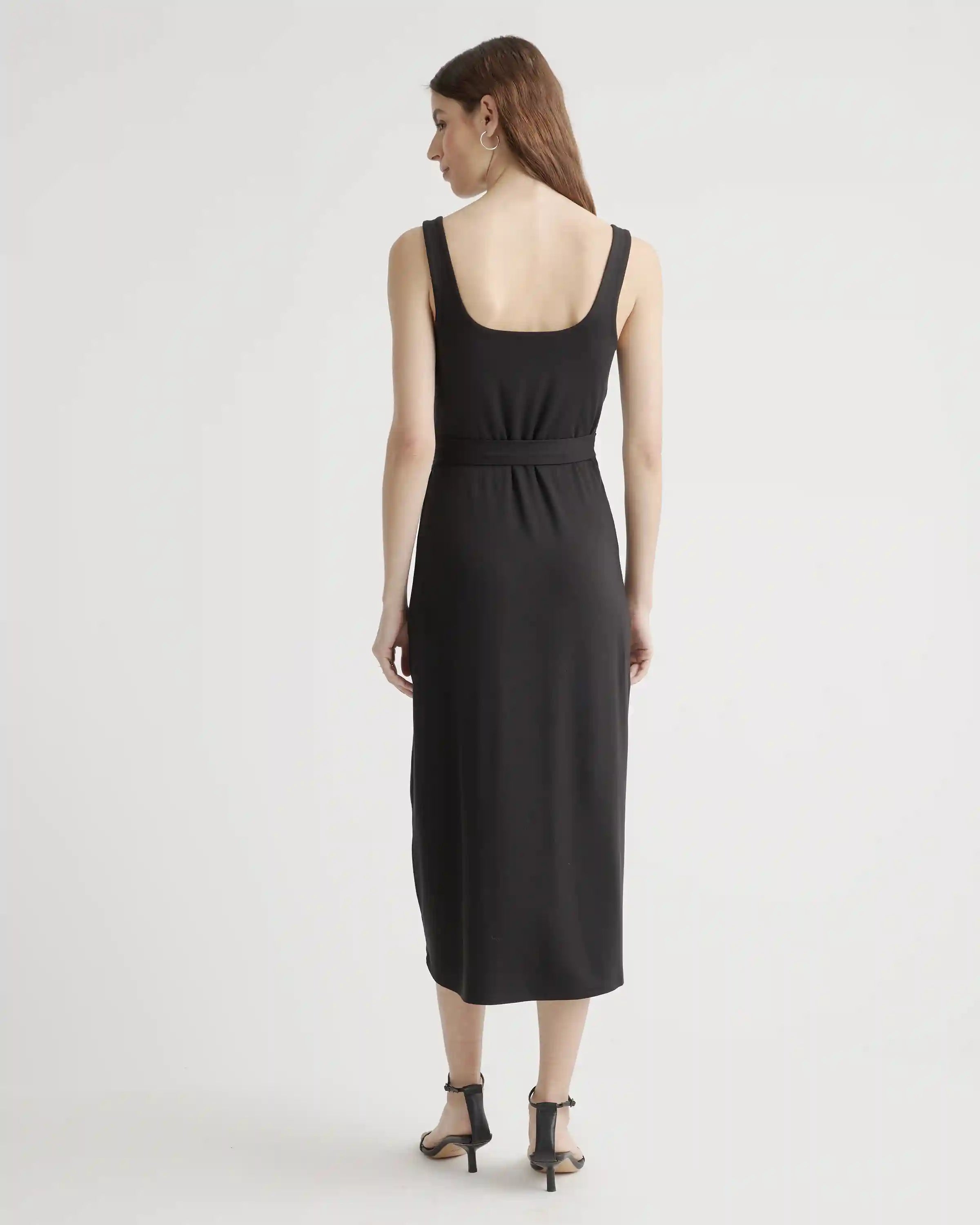 Tencel Jersey Side Tie Midi Dress