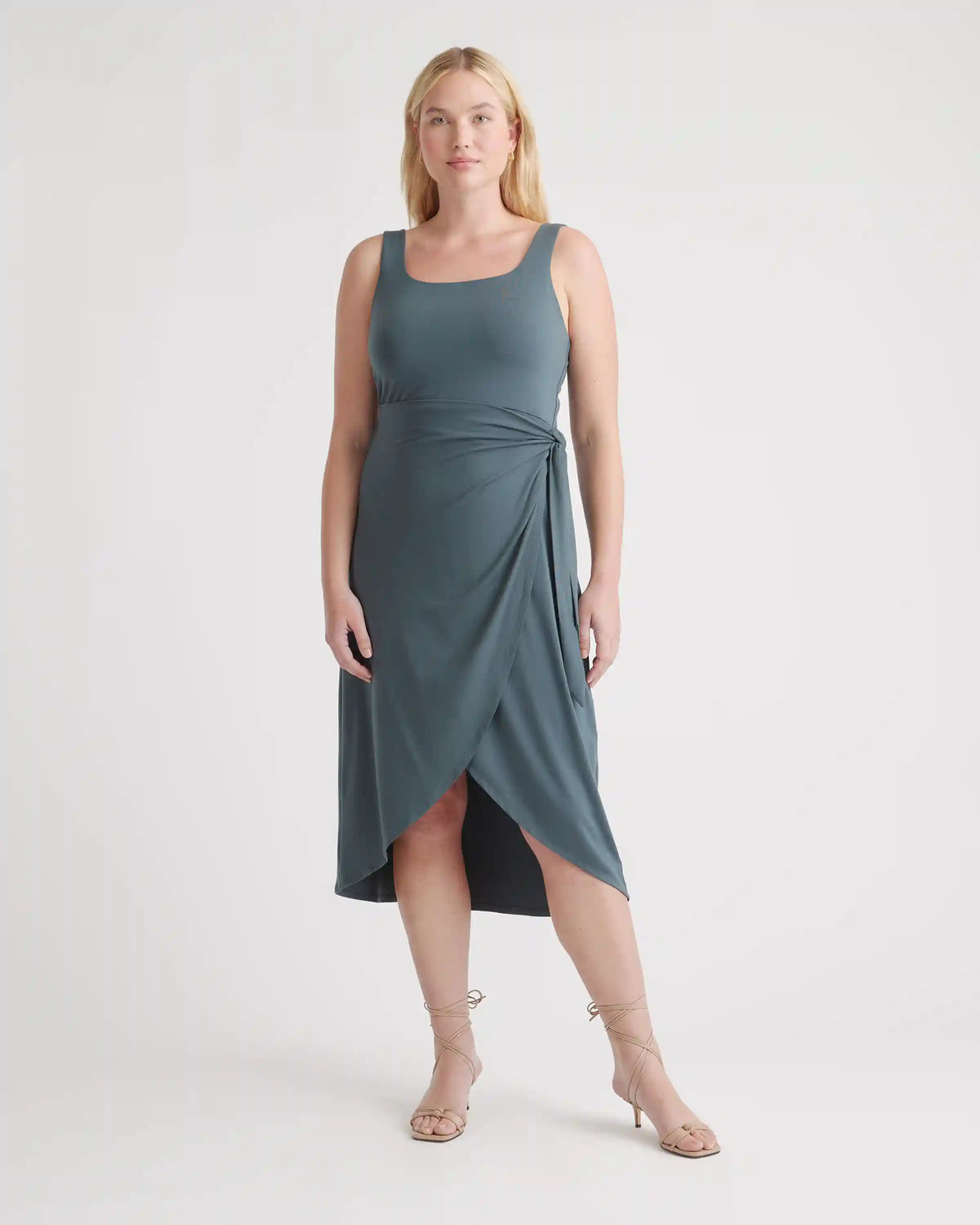 Tencel Jersey Side Tie Midi Dress