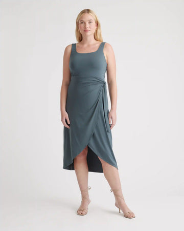 Tencel Jersey Side Tie Midi Dress