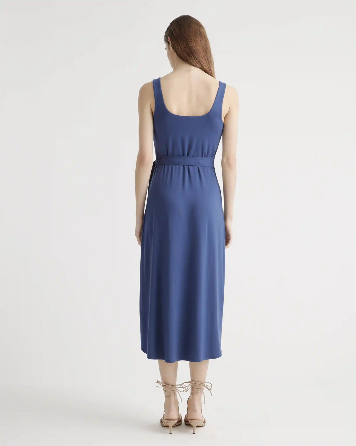 Tencel Jersey Side Tie Midi Dress